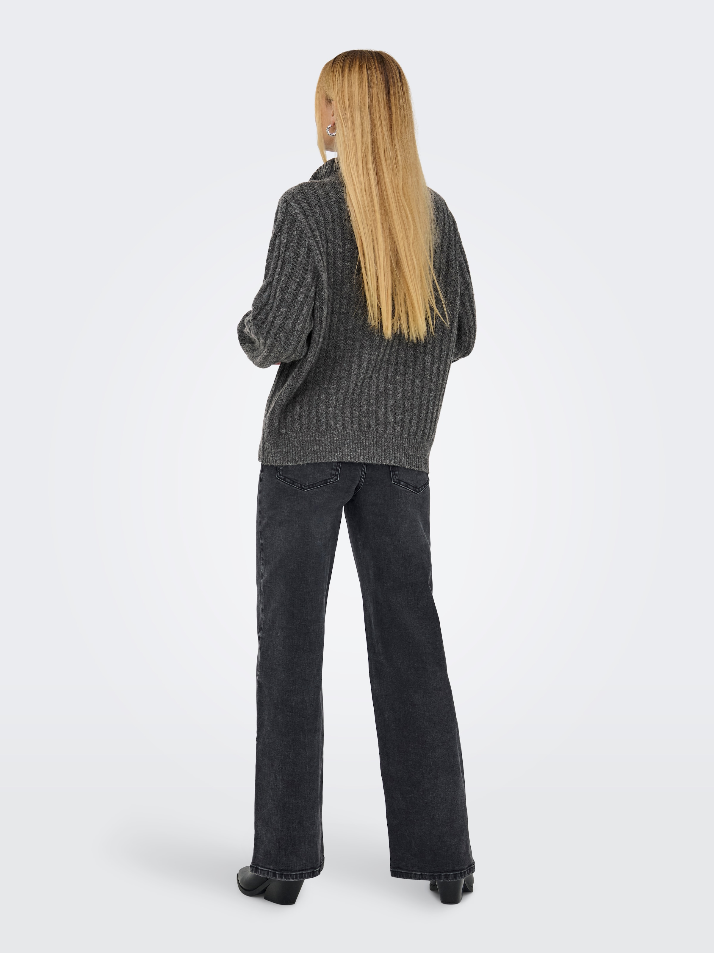 JDY Stehkragenpullover »JDYANDREA L/S ZIP CABLE PULLOVE KNT NOOS«