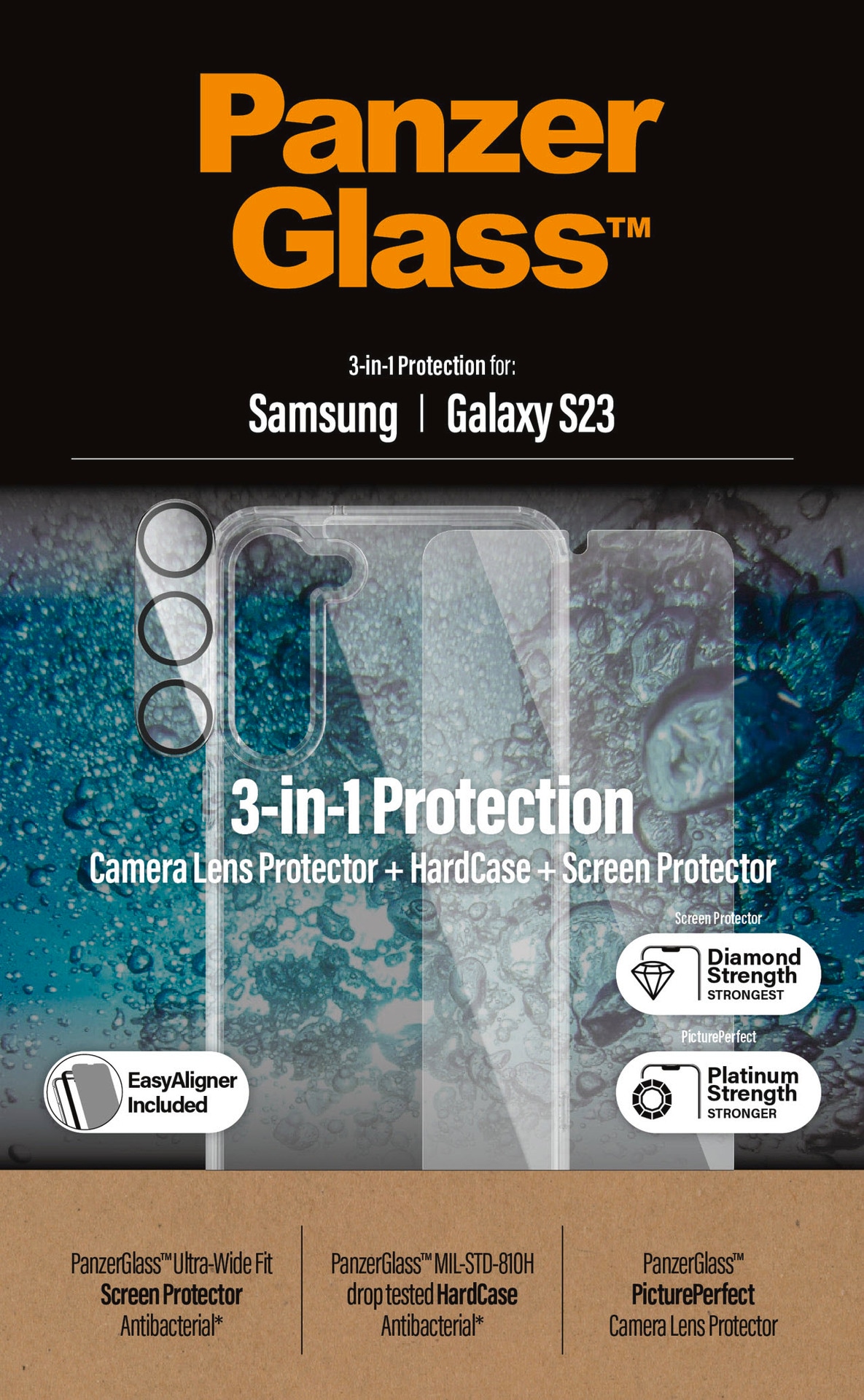 PanzerGlass Couverture arrière »Set: HardCase + Screen Protector - Samsung Galaxy S23«