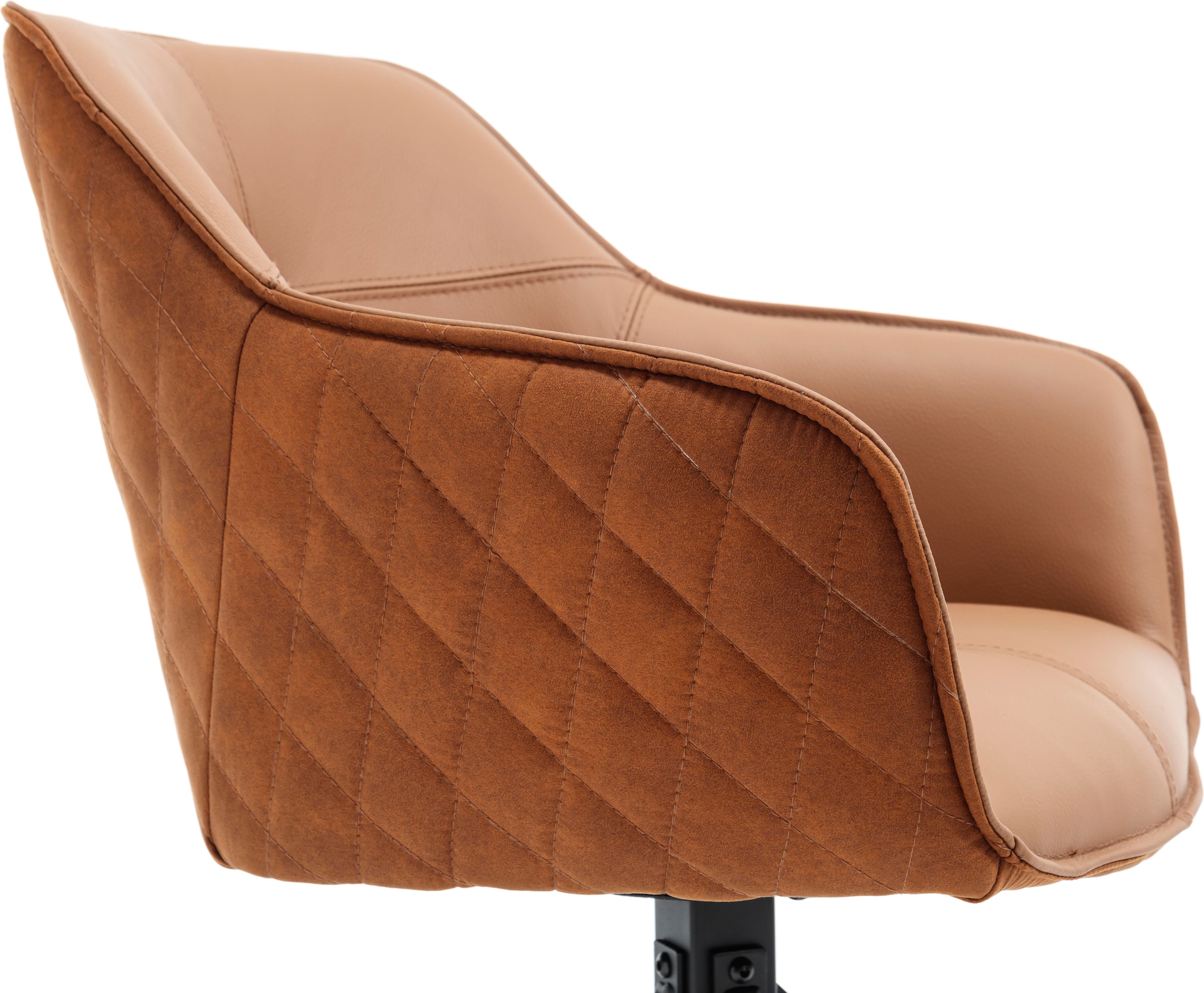 Stolkom Chaise avec accoudoirs (Ensemble) 4 cuislargeur 59 cm, pivotant à 180° avec retour automatique,
