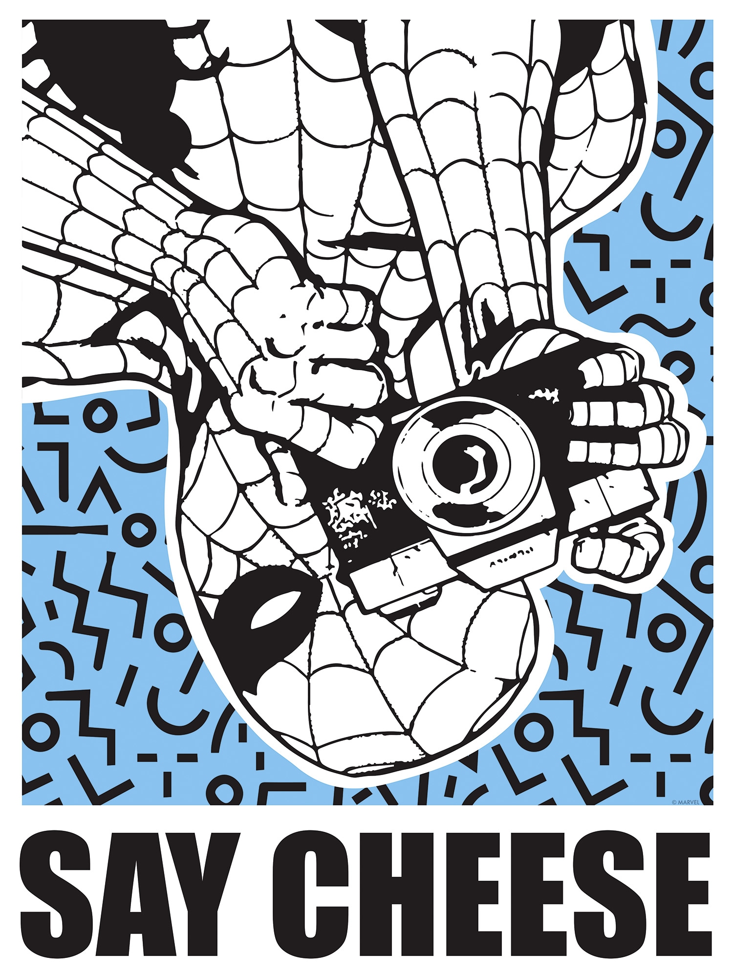 Komar Wandbild »Marvel Spider-Man Say Cheese Blue« Disney Set, 1 Stk. tlg. 30 x 40 cm (Breite x Höhe) - Kinderzimmer, Dekoration