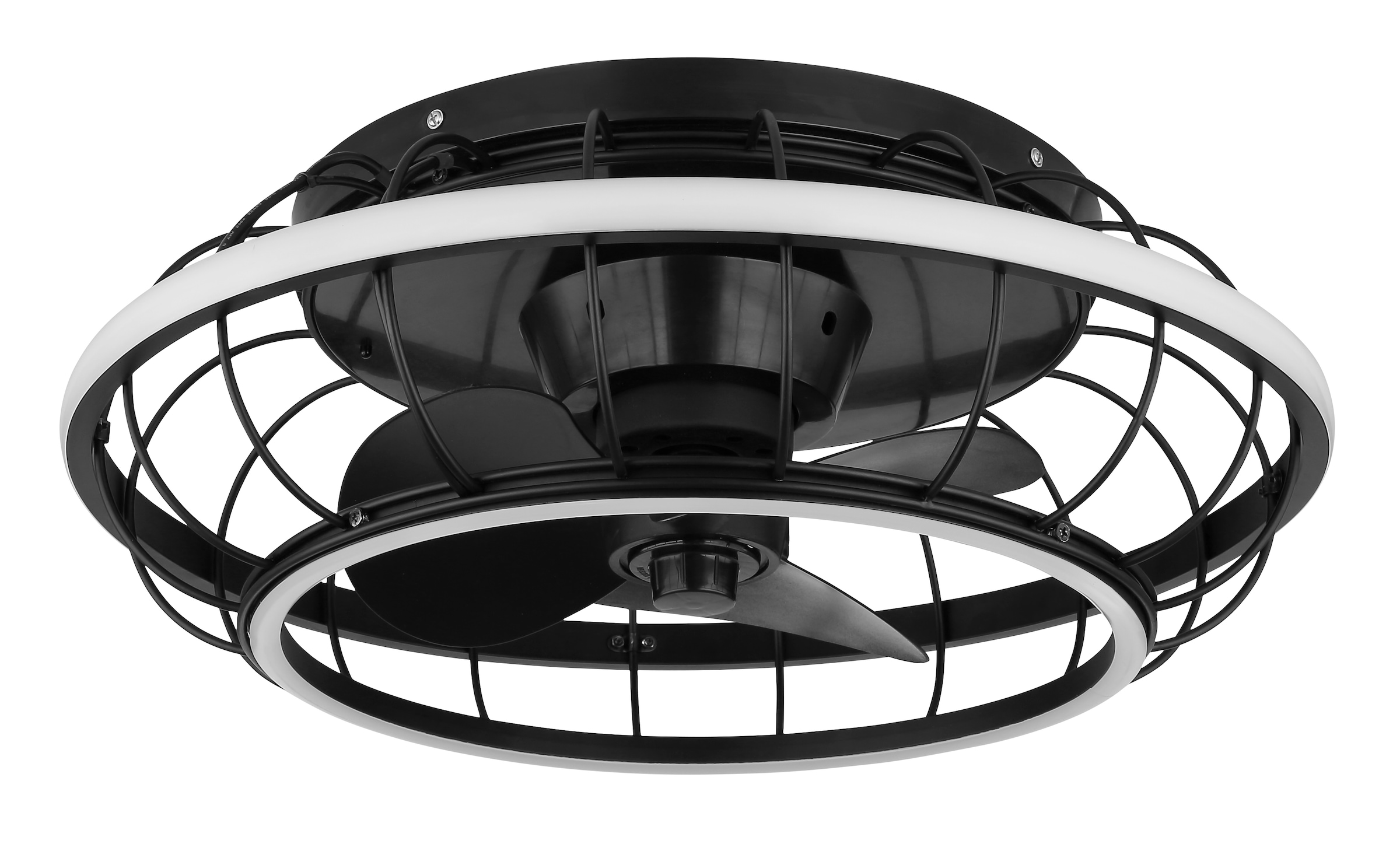 GLOBO LIGHTING Plafonnier »LINAY« Module LED 1 cuis blanc chaud - blanc froid Ventilateur de plafond, lampe de plafond, ventilateur moderne