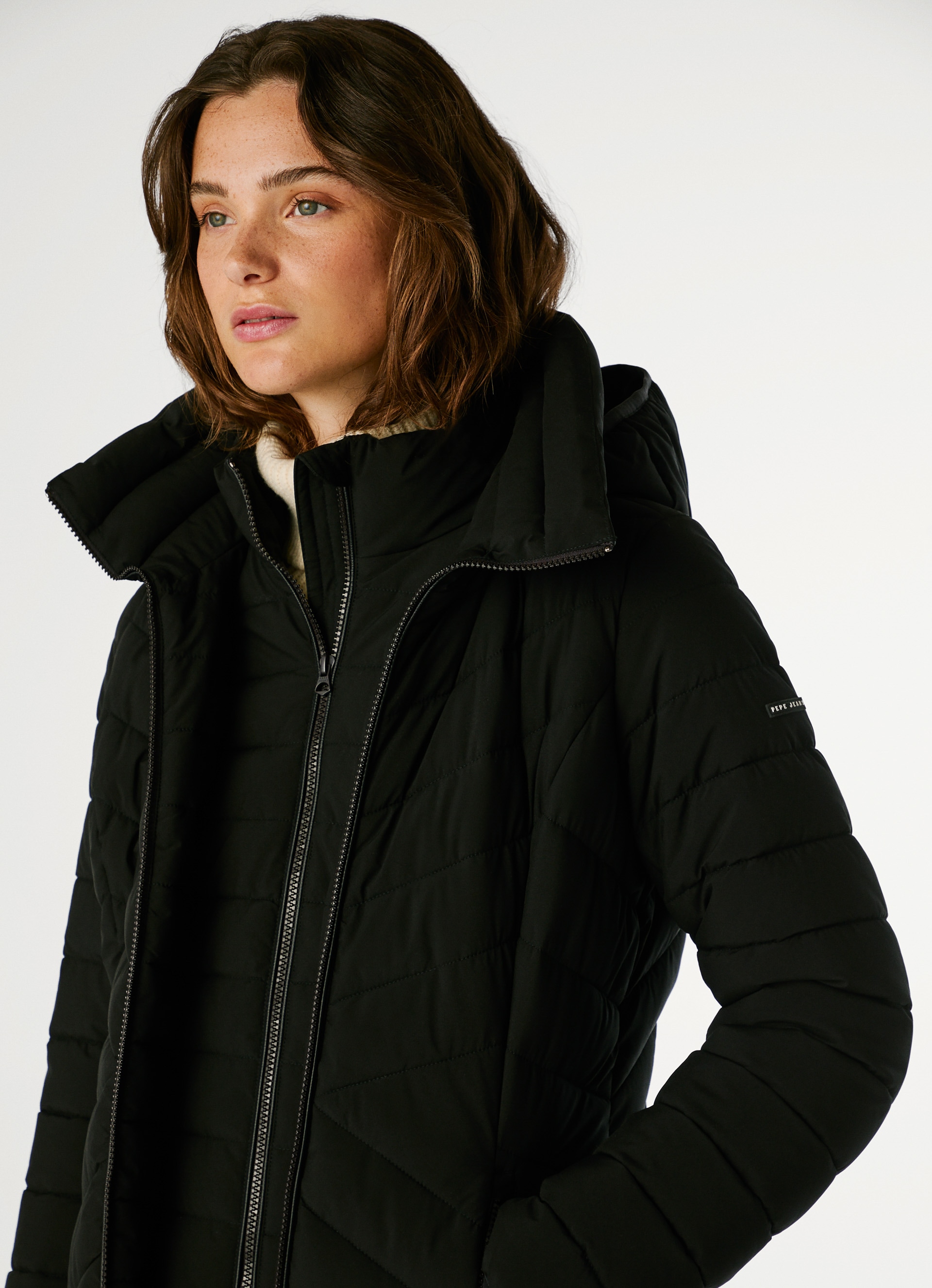 Pepe Jeans Manteau matelassé »SANN LONG« wasserabweisend, mit Innenverschluss