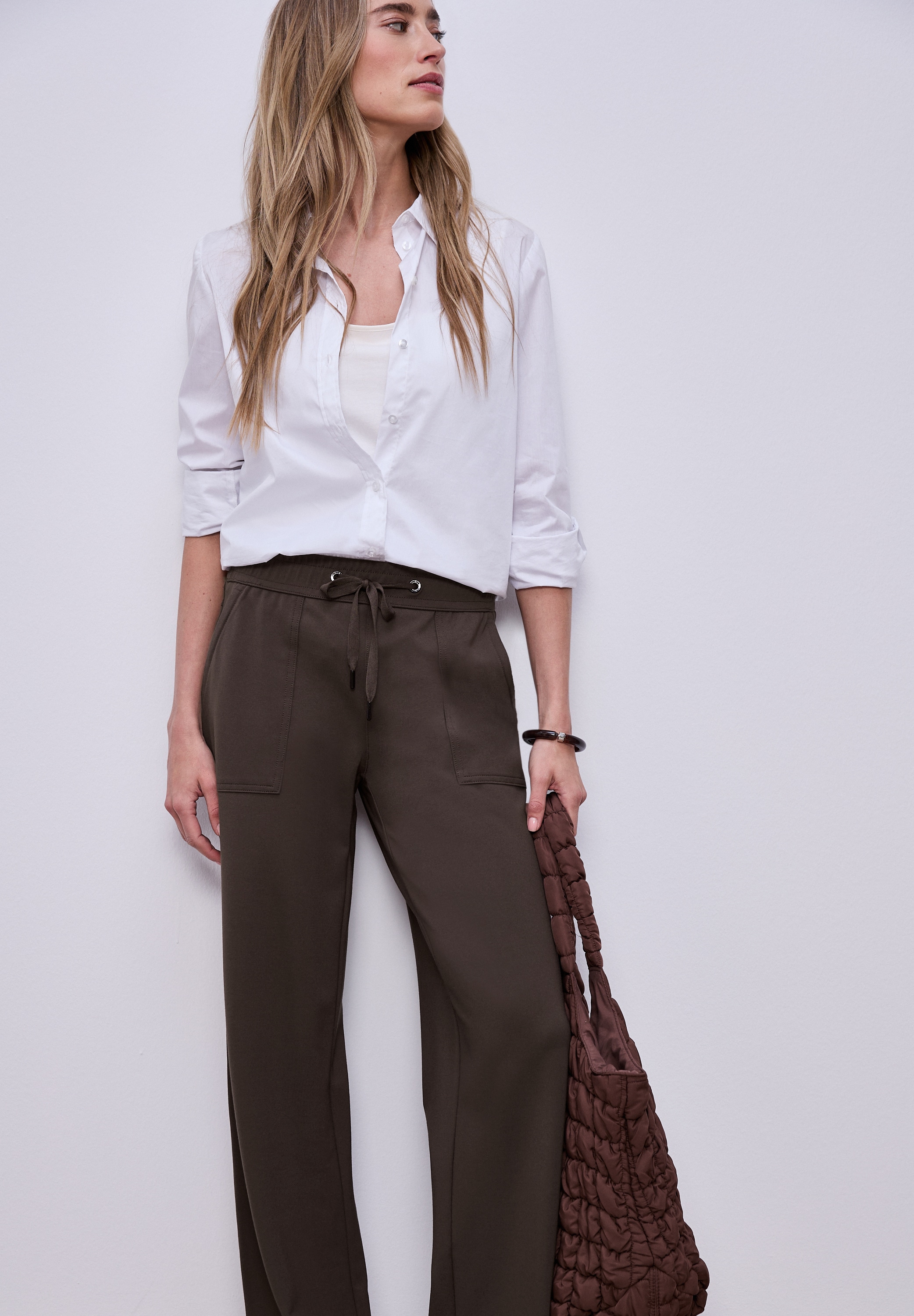 STREET ONE Pantalon en tissu  Punto di Roma Hose, mit Viskose