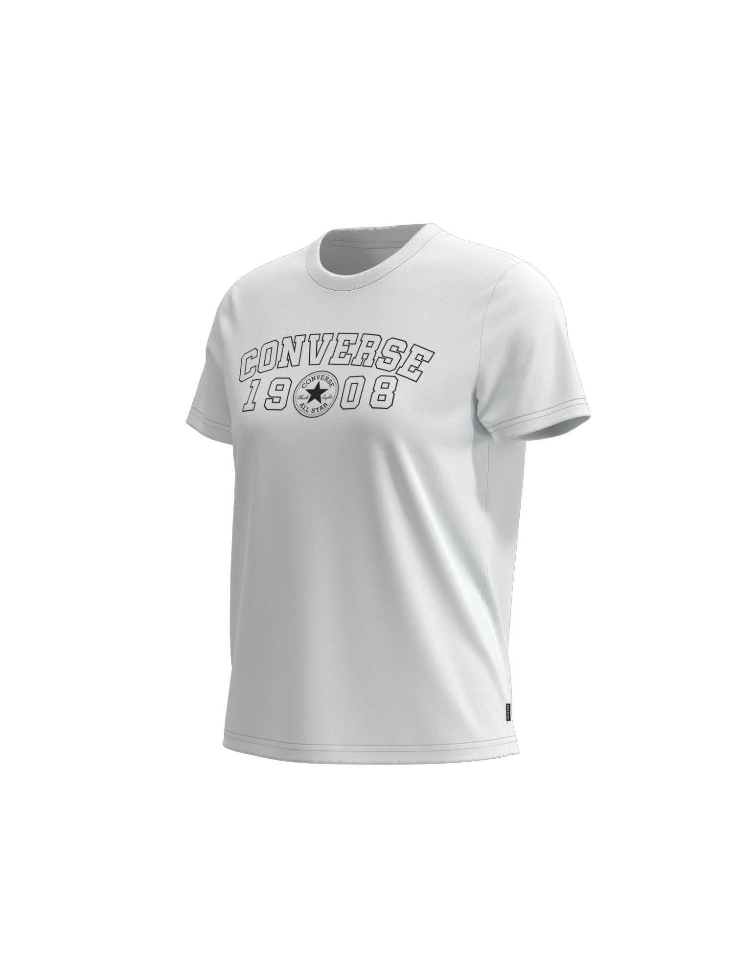 Converse T-shirt »1908 TEE« avec col rond, en coton et modal, longueur normale