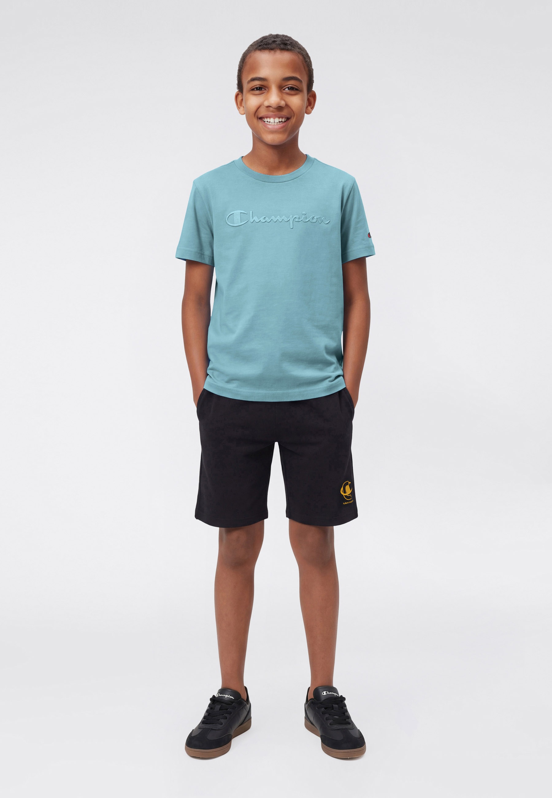 Champion T-Shirt »ICONS TONAL Crewneck T-Shirt with Large Logo« mit grossem Logo, Kurzarm, aus Baumwolle