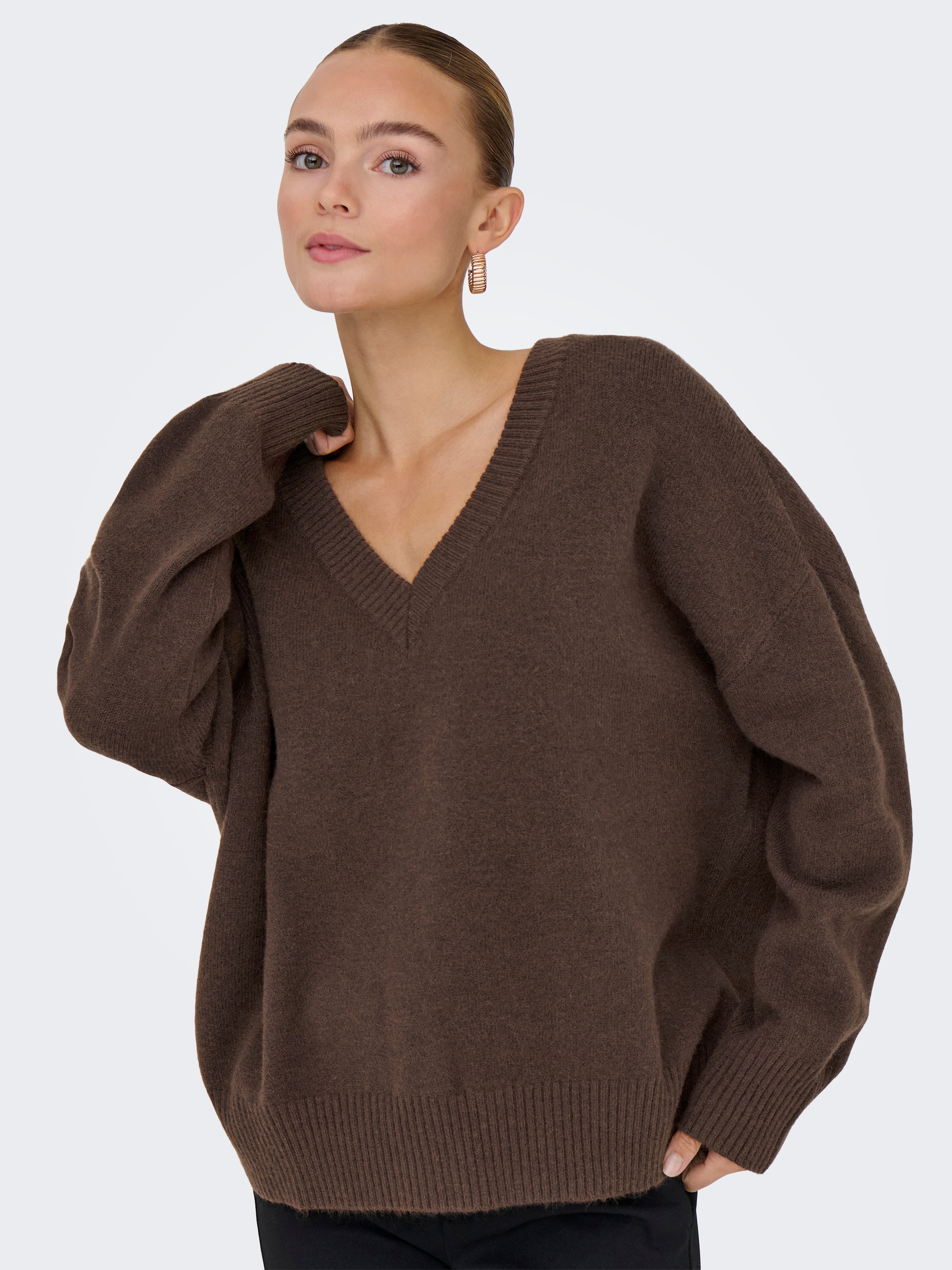 ONLY Pull col V »ONLMARI LS LOOSE V-NECK KNT«
