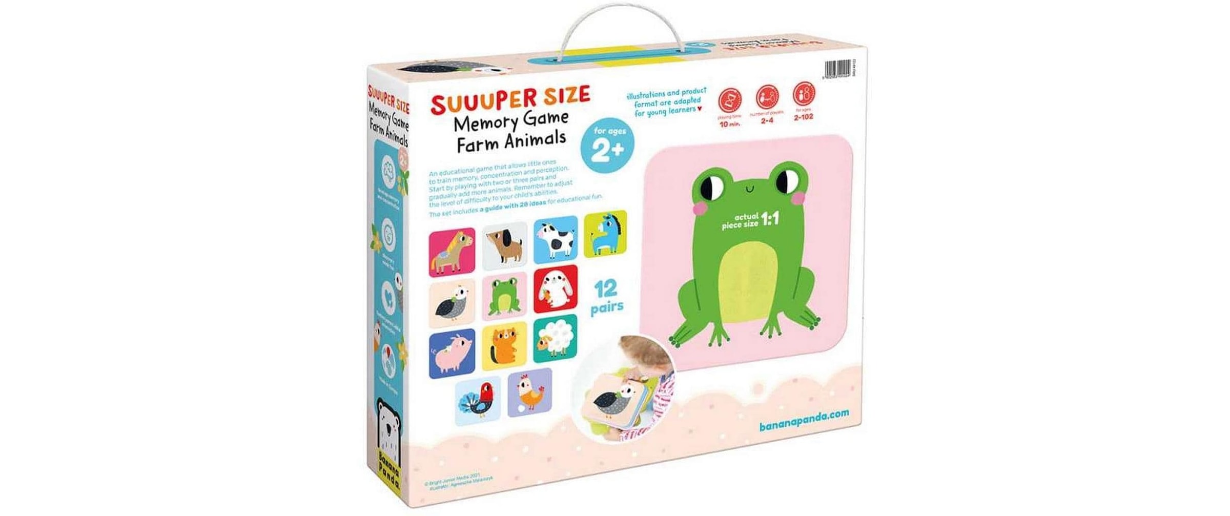   Jouets éducatifs »Banana Panda Memo-Spiel Suuuper Size Farmtiere«