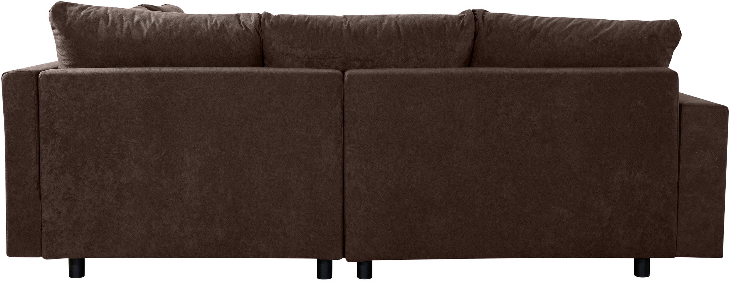 COLLECTION AB Ecksofa »Toni L-Form, B: 215 cm« mit Hocker & 2 Zierkissen, Federkern