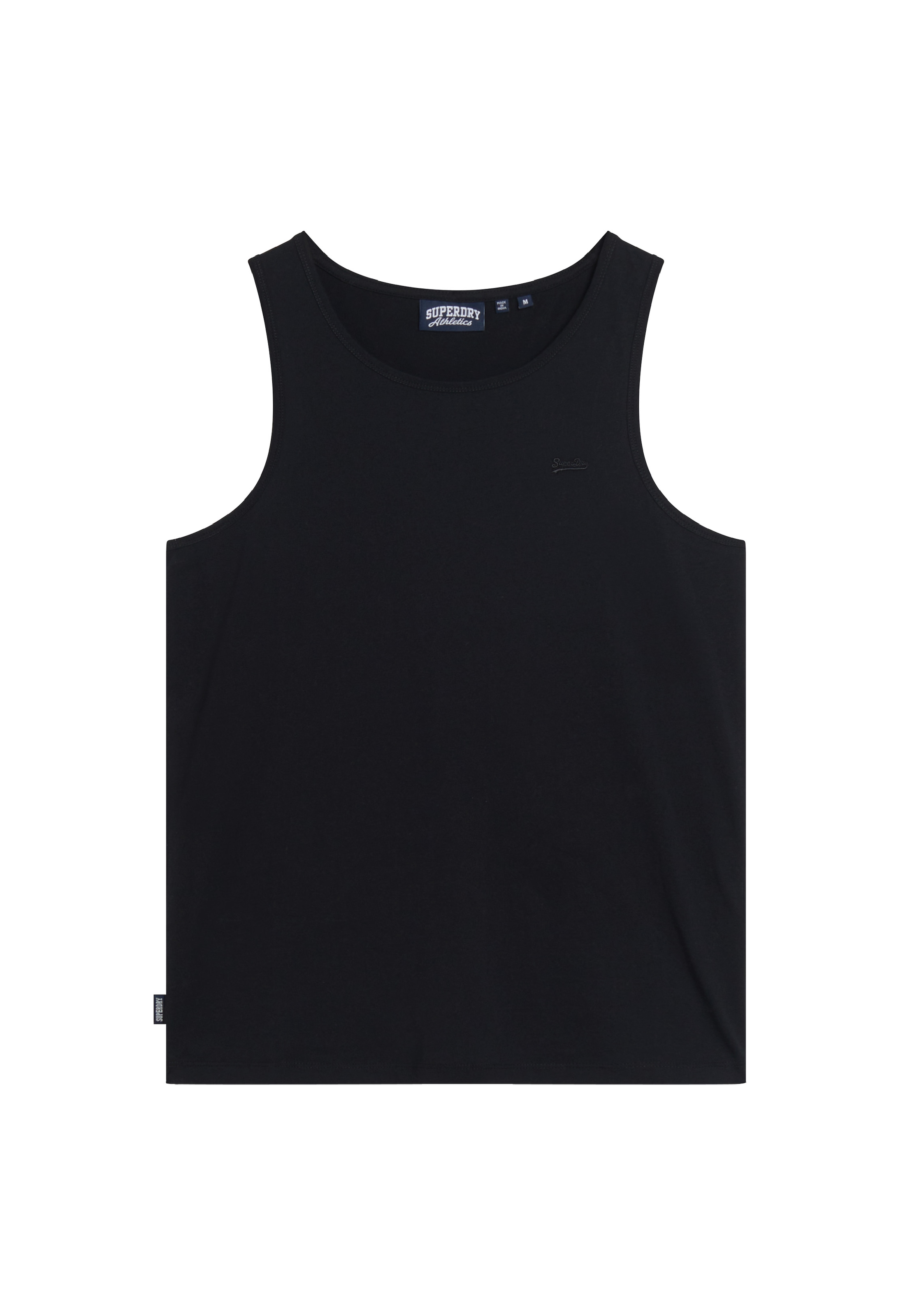 Superdry Débardeur »ESSENTIAL LOGO VEST UB« avec étiquette de marque, en coton et jersey simple, coupe slim, sans manches