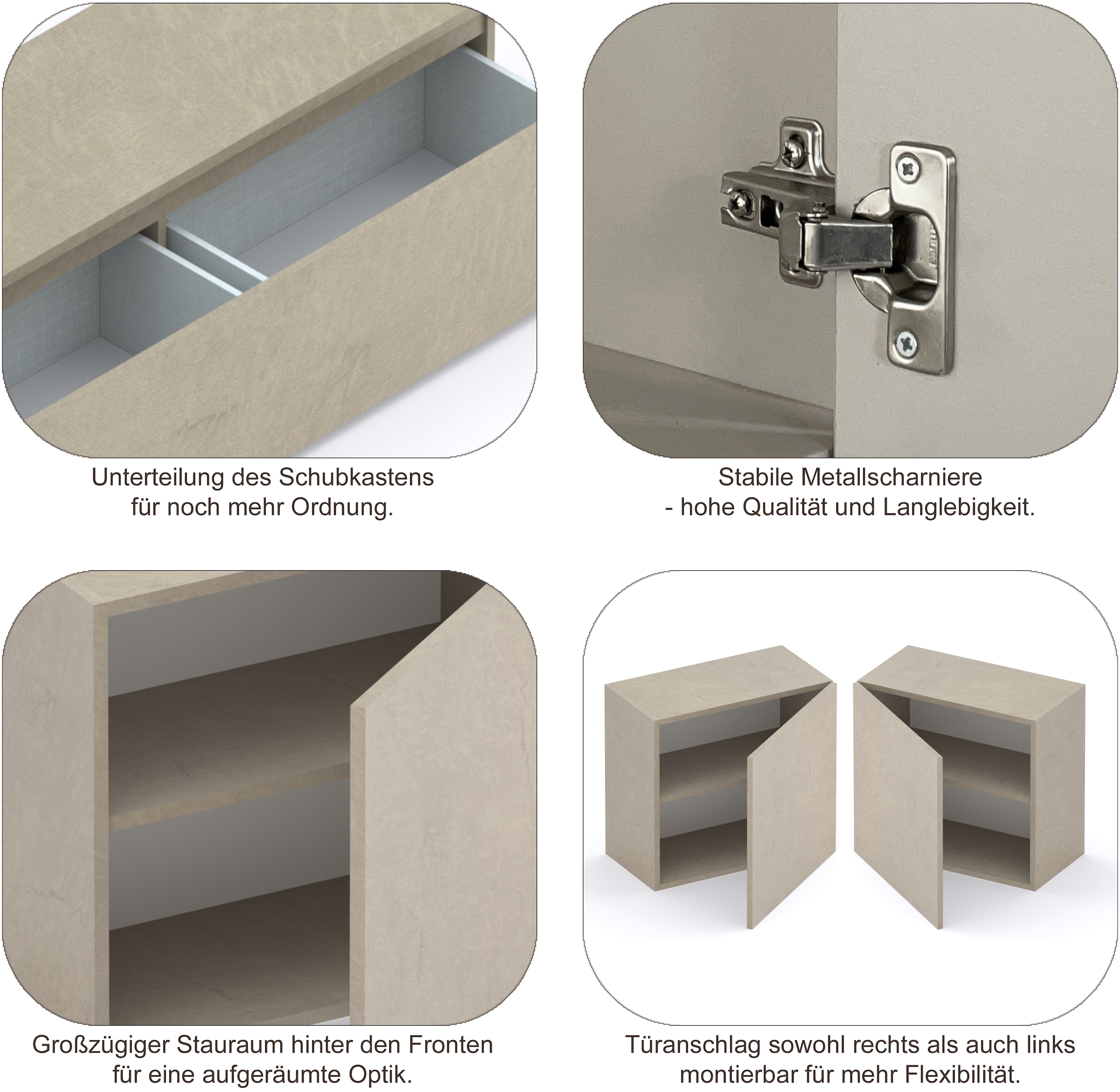 Home affaire Meuble mural »Infinity, 7tlg. Breite 290 cm, Höhe variabel, Schrankwand, Anbauwand« 7 cuis tlg.