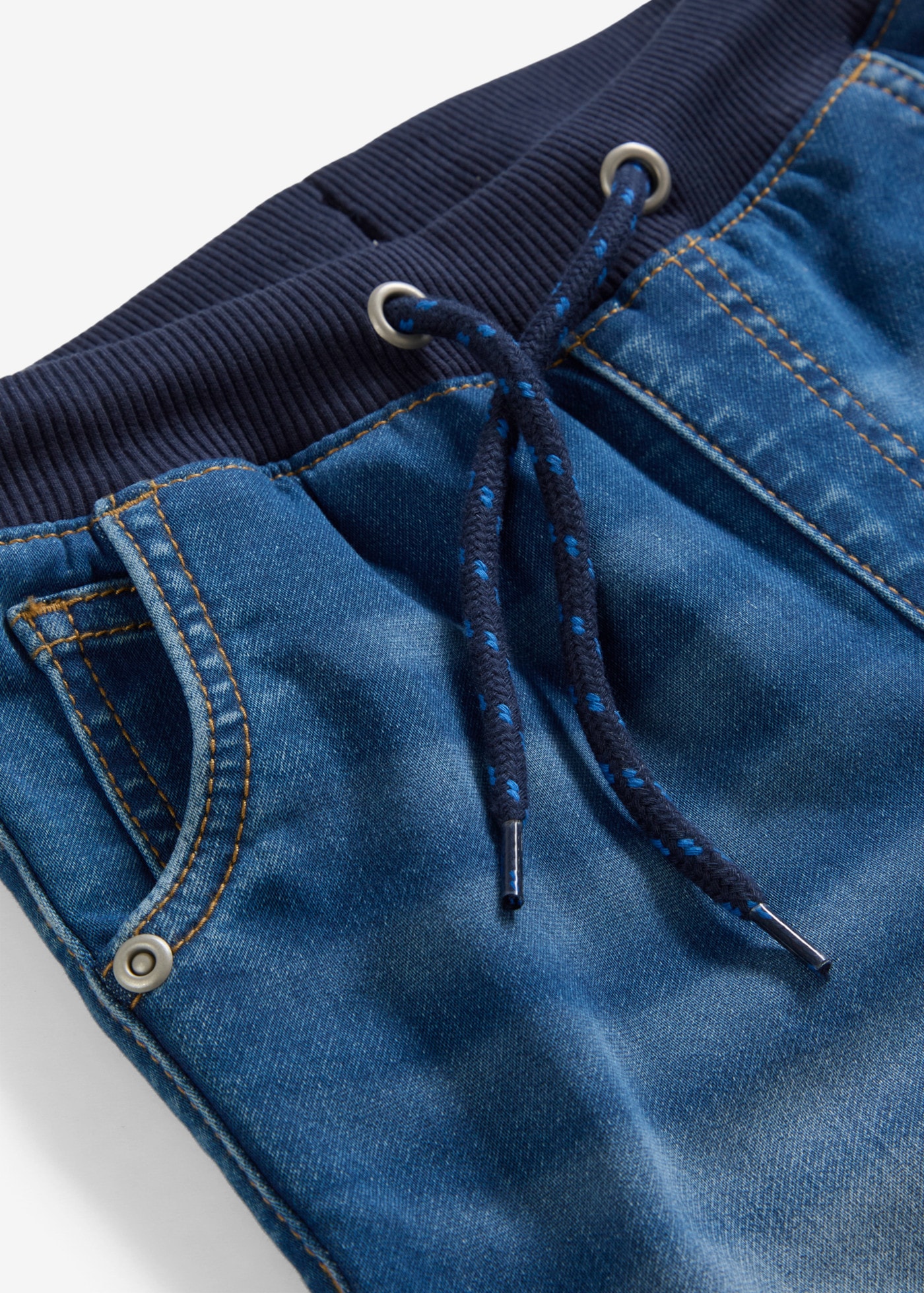 bonprix Jeans coupe régulière pour garçons, avec ceinture côtelée élastique