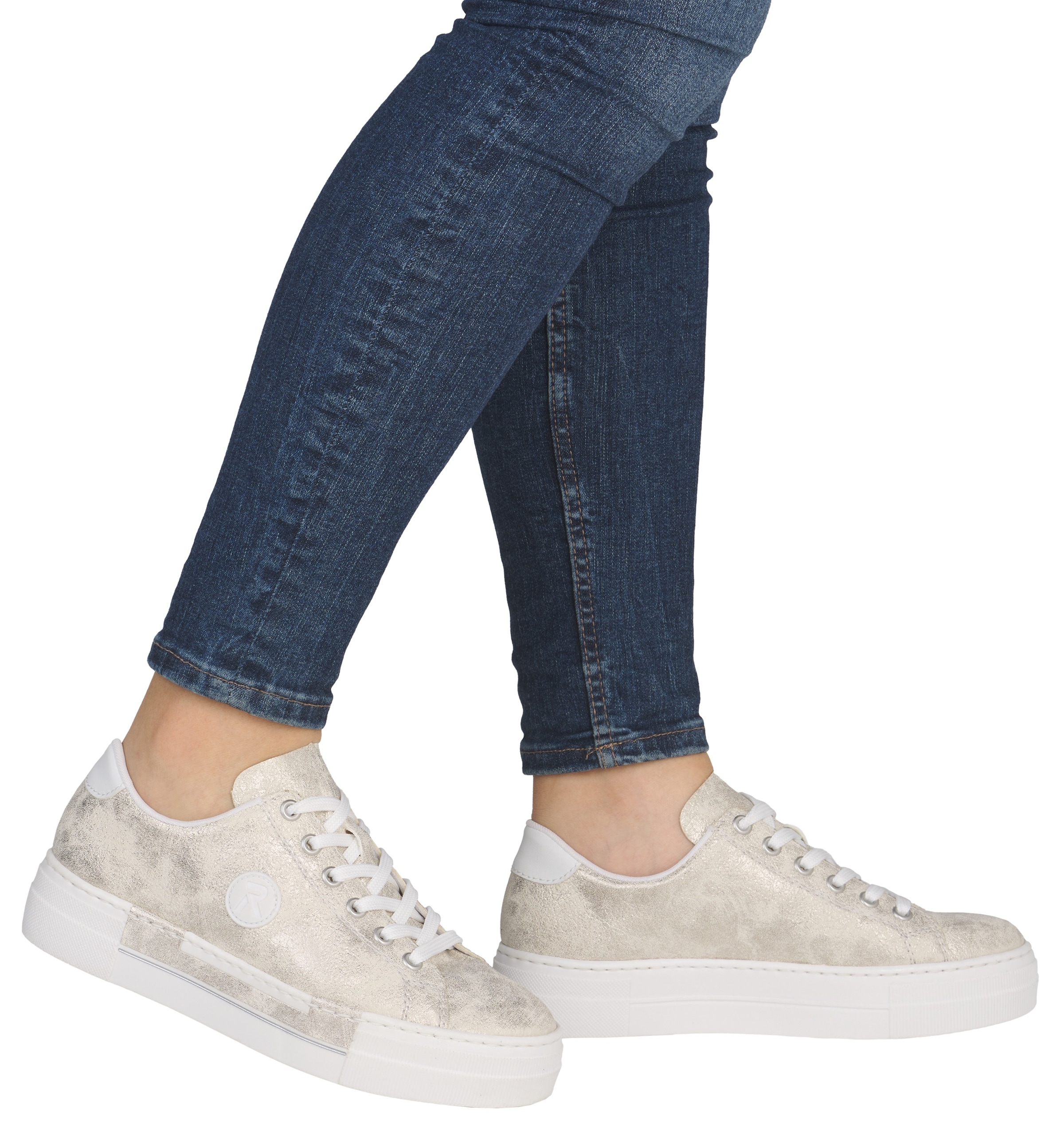 Rieker Sneakers  , Freizeitschuh, Halbschuh, Schnürschuh mit Plateausohle