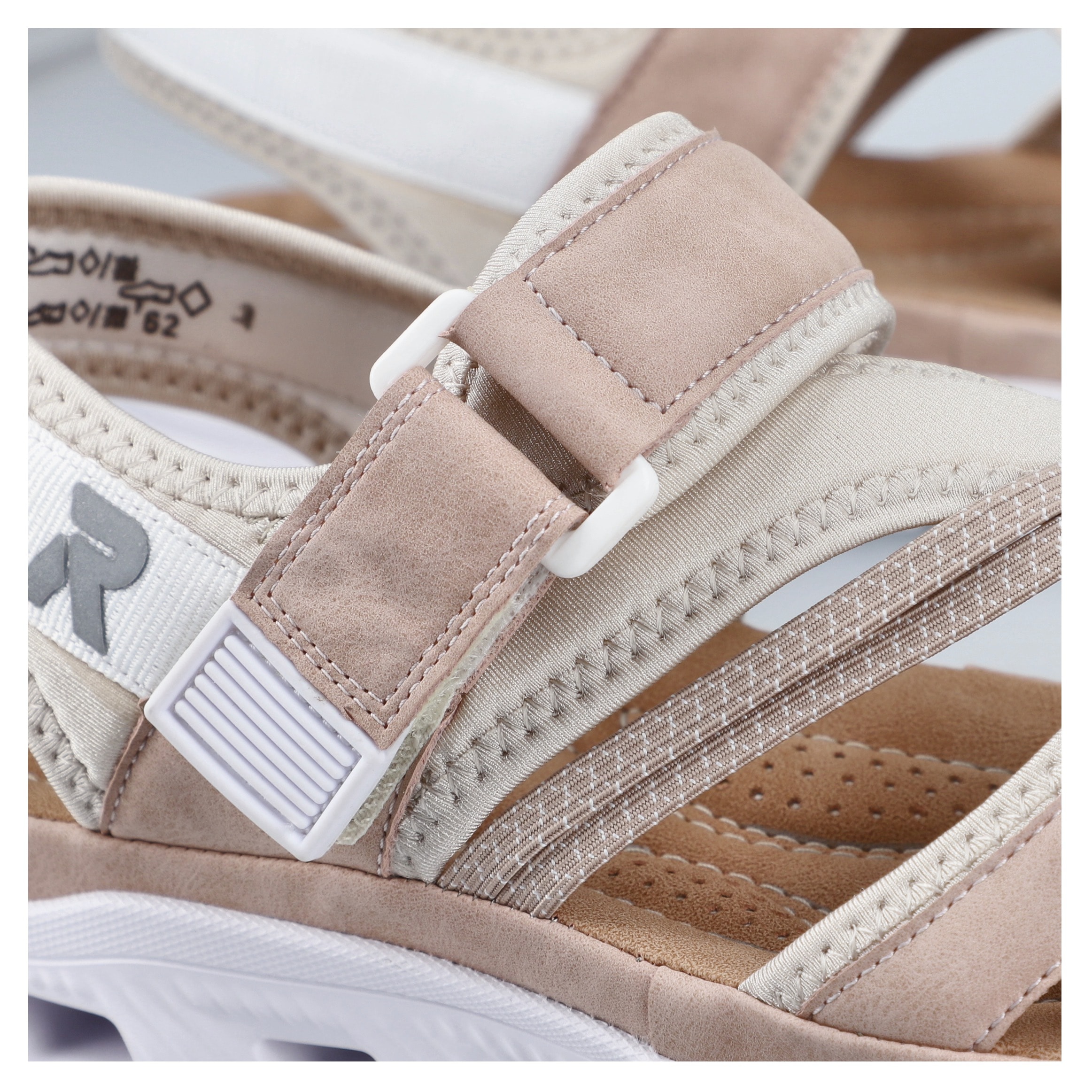 RIEKER Sport Sandale de trekking  Outdoorsandale, Sommerschuh, Sandale mit praktischen Klettverschlüssen