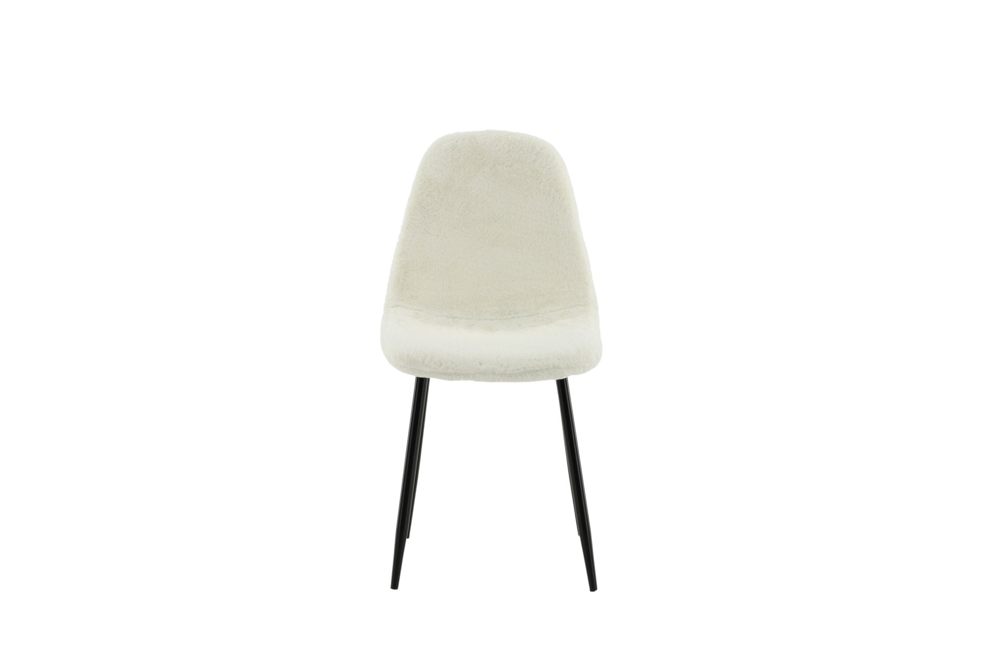 Venture Home Esszimmerstuhl »Polar Fluff, 2er-Set Esszimmerstühle in Weiss-Teddy, 150 kg belastbar« () 2 Stk.Polsterstuhl, Plüsch-Bezug, Metallbeine, weich, kuschelig