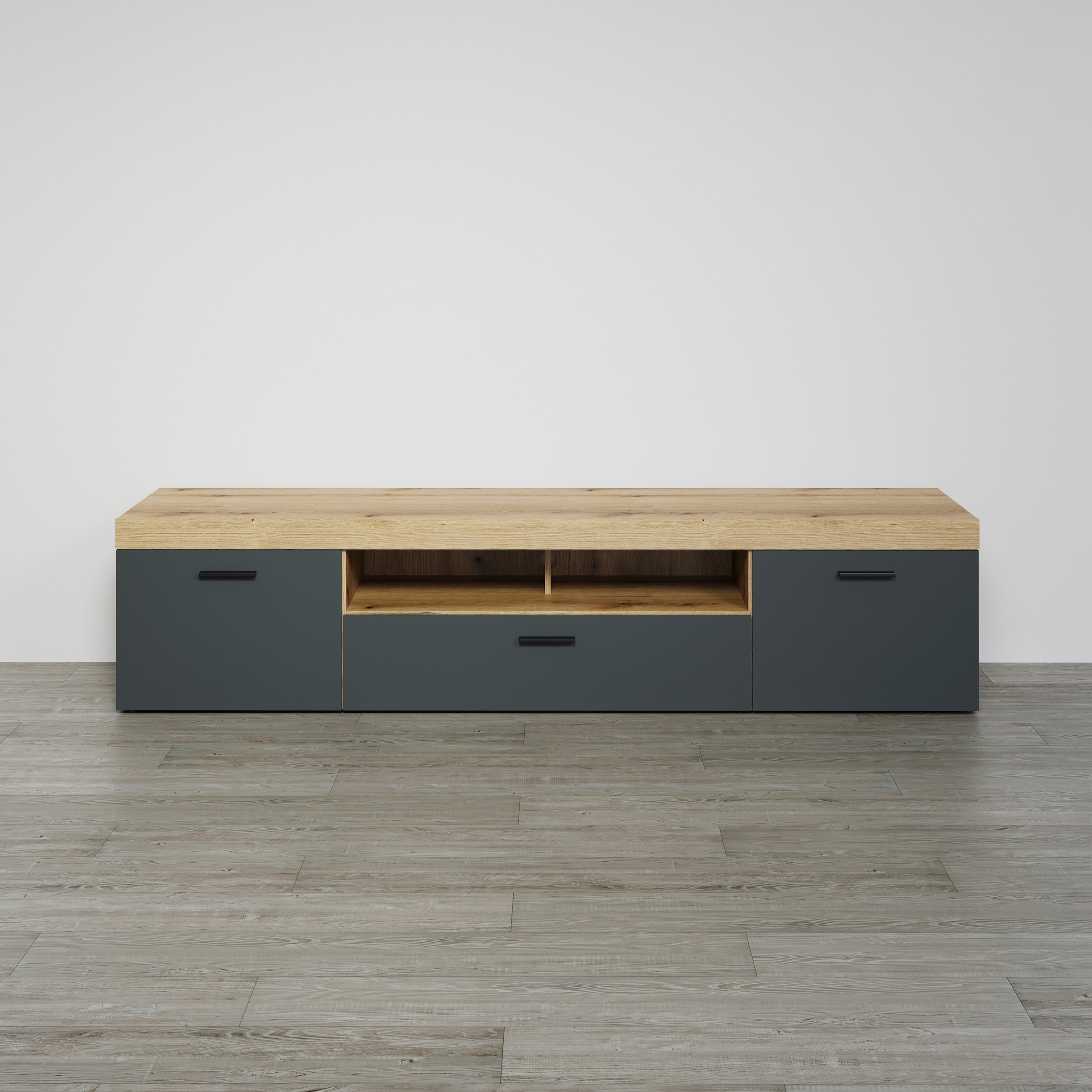 Home affaire Table basse »Tyler TV-Kommode« Packung, 1 cuis tlg. TV-Lowboard, Hirnholzapplikationen, Breite 230 cm