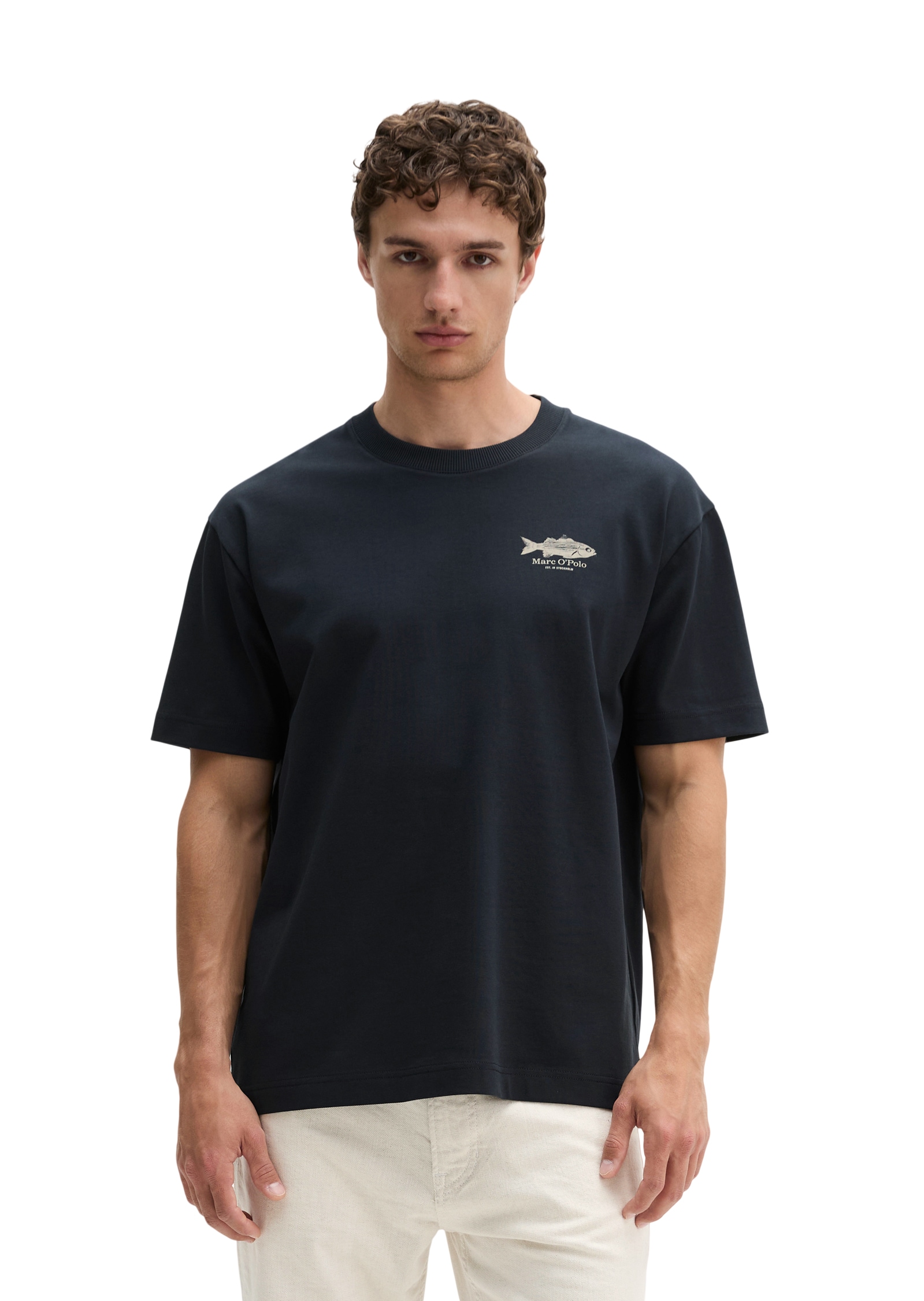 Marc O'Polo T-shirt ample avec imprimé marin dans le dos