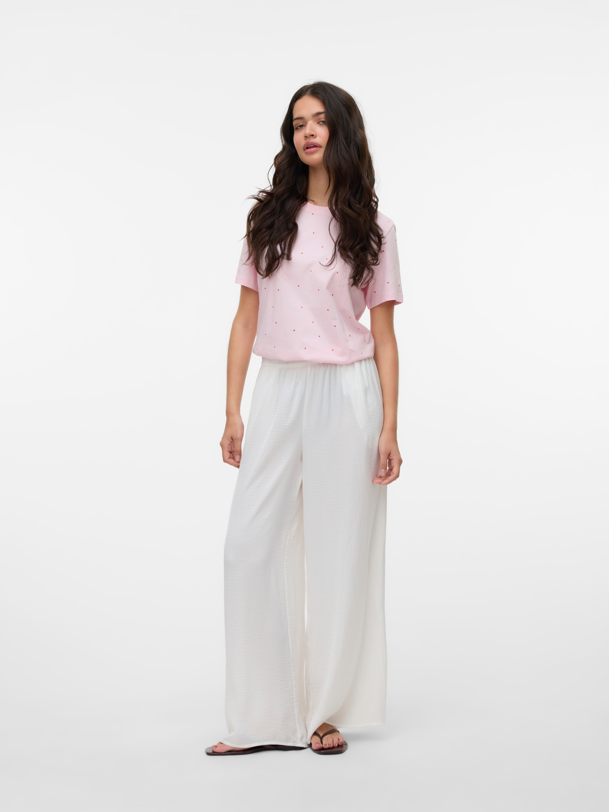 Vero Moda T-shirt à manches courtes »VMPAULINA AOP SS T-SHIRT GA JRS NOOS« Baumwolle, regular fit