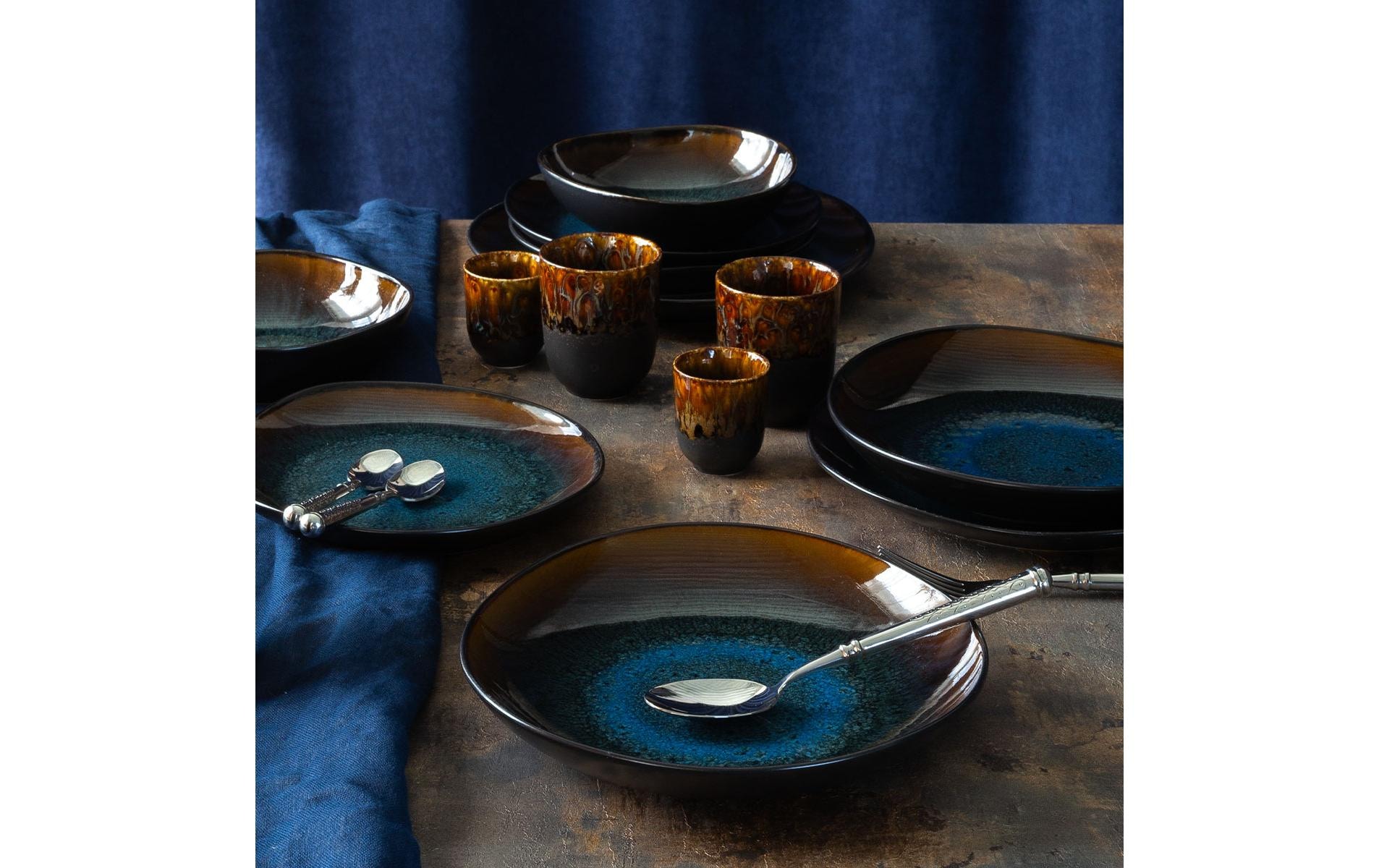   Assiette plate »Lunasol Elements Amber Eye Organic 12-tlg.« Teller-Set