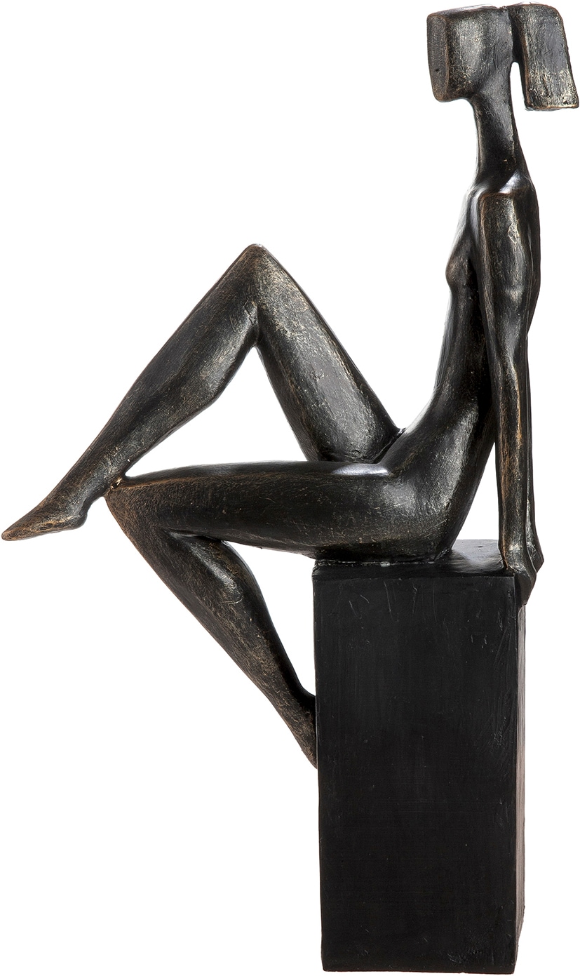 GILDE Skulptur »Skulptur Frau Eleganz bronzefarben« Anmut graziös dekorativ Wohnambiente Geschenkidee