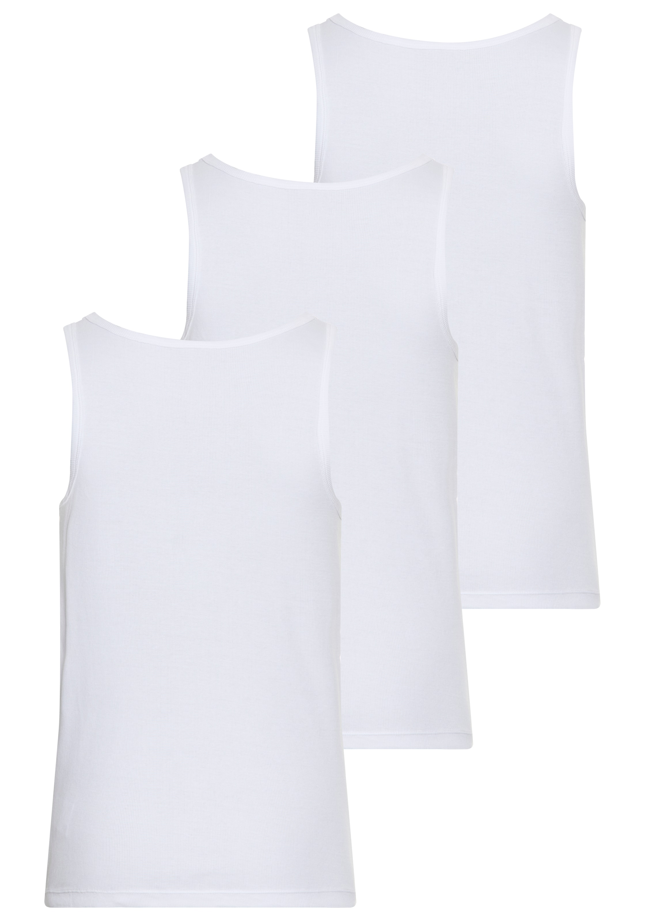 HUGO Underwear Débardeur à côtes Packung, 3er, 3 cuis Basic, Rundhals