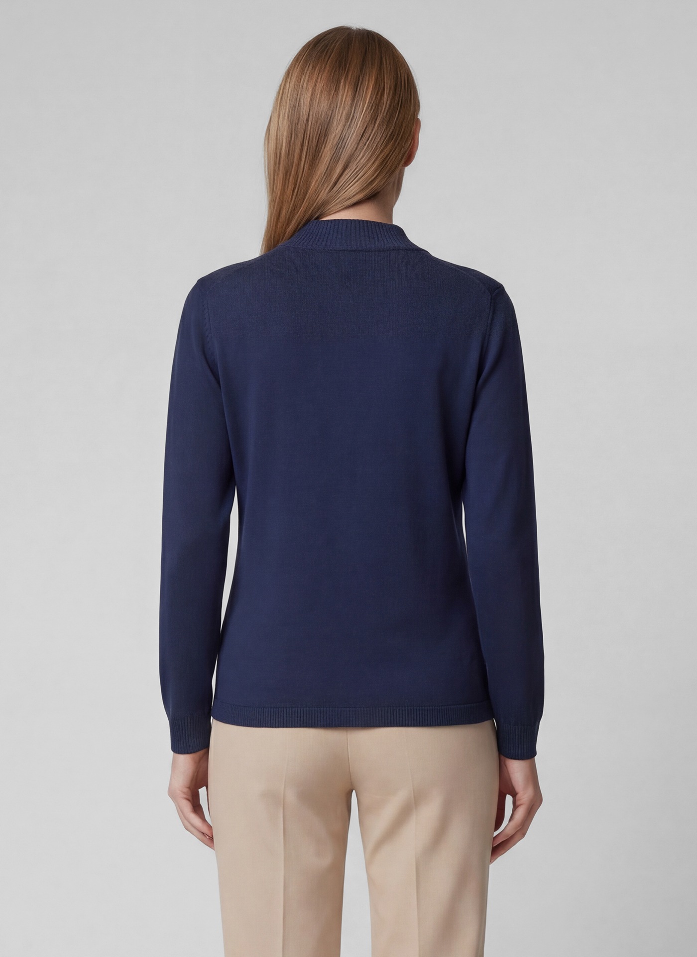 Rabe Veste en tricot avec col montant et fermeture éclair