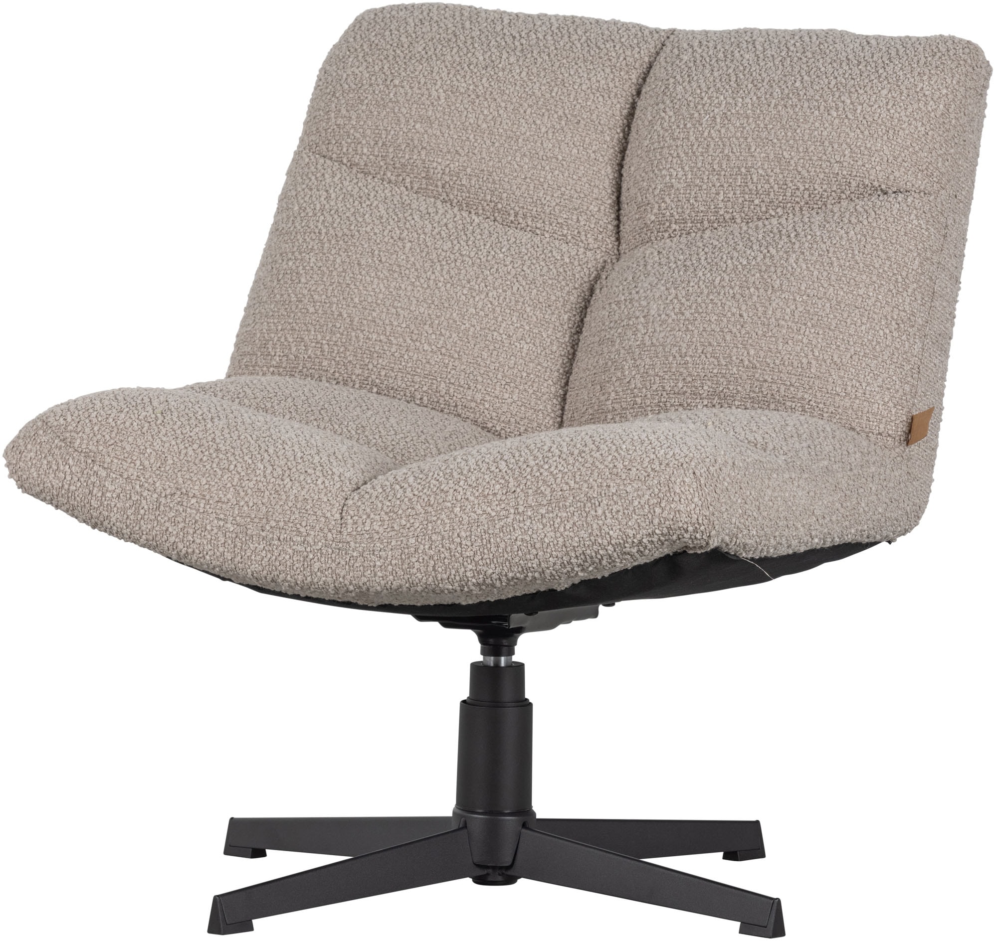 WOOOD Fauteuil pivotant »Vinny Bouclé-Bezug mit Drehmechanismus H 80 x B 75 x T 75 cm« capacité de charge 120 kg, rembourrage en mousse de polyuréthane, structure métallique