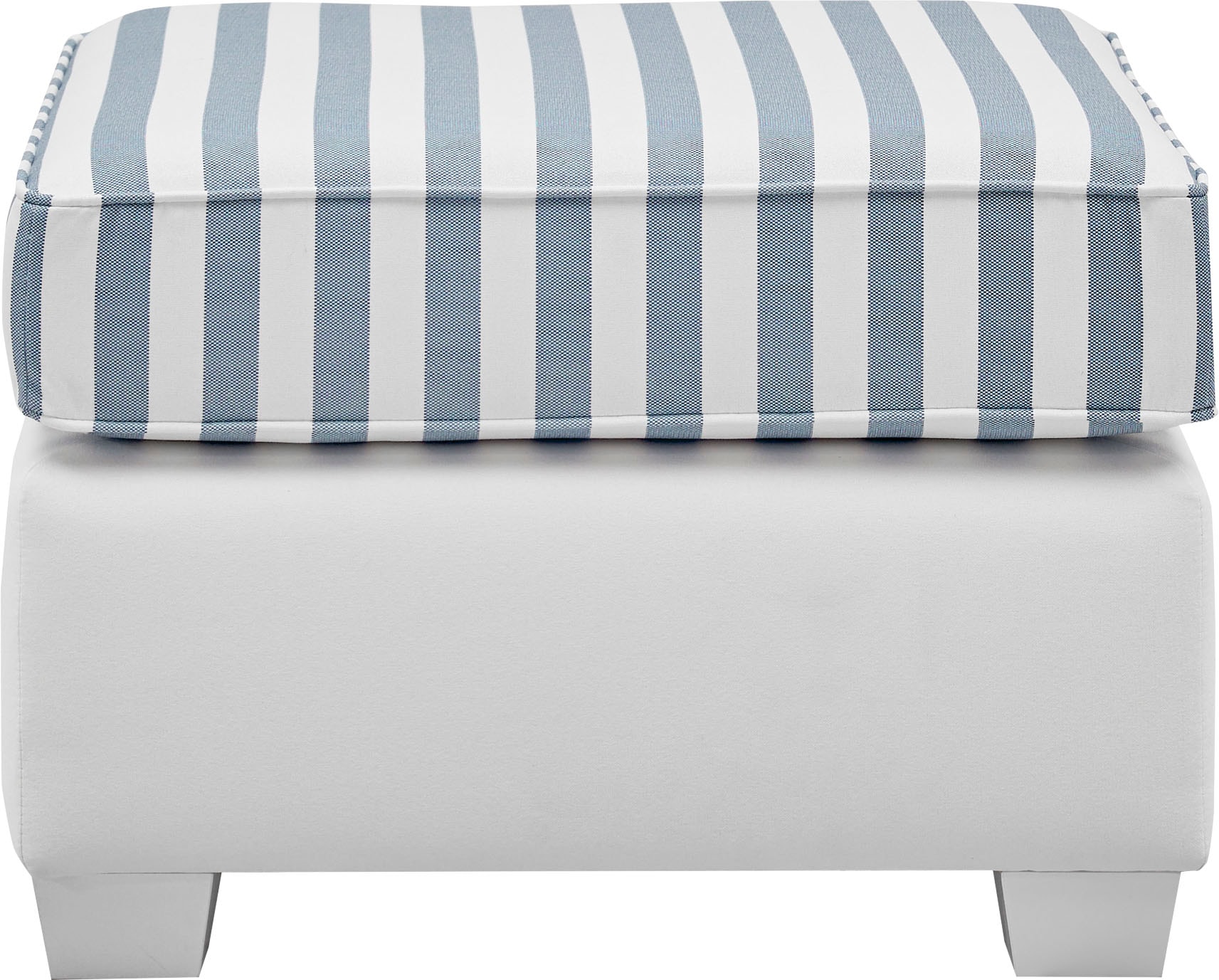 Home affaire Hocker »CALIFORNIA« maritimer Landhausstil, Hocker in 2 Grössen, Holzfüsse Weiss lackiert