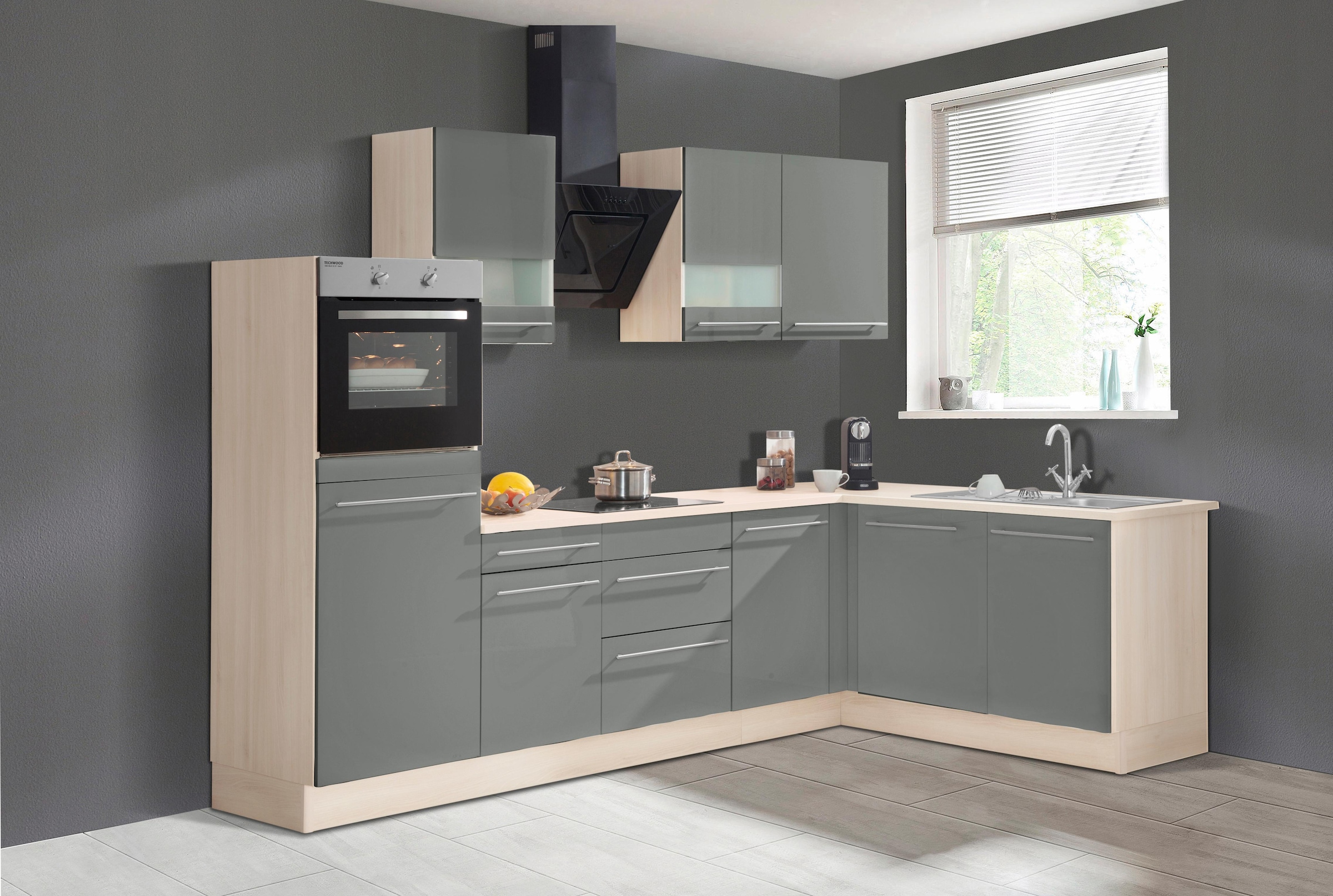 OPTIFIT Winkelküche »Bern« Stellbreite 285x175 cm, wahlweise mit E-Geräten