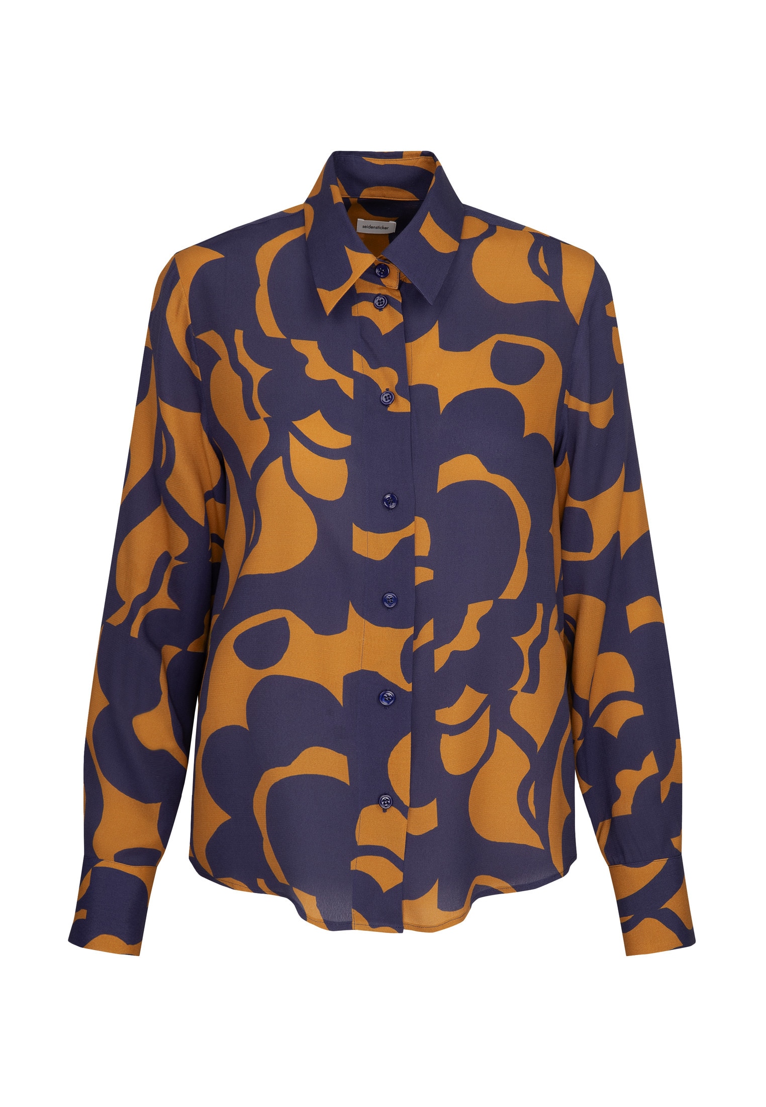 seidensticker Hemdbluse »Schwarze Rose« 1/1 Kragen Geometrische Muster