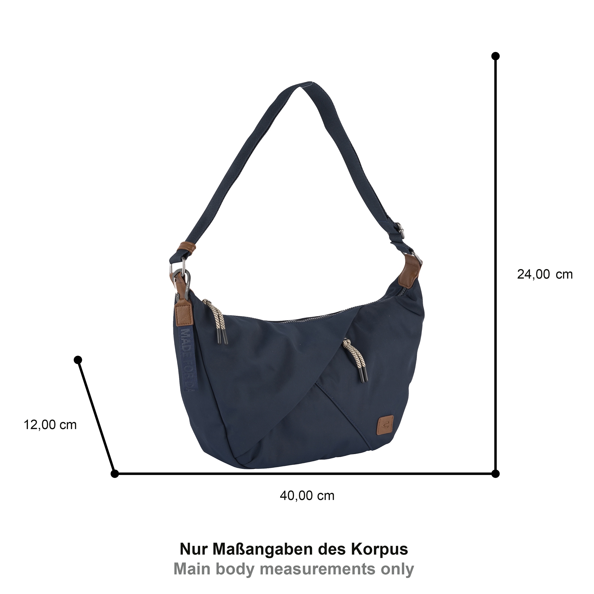 camel active Hobo »Aurum« aus recyceltem Polyester in Nylonstruktur, leicht & mit feinen Details