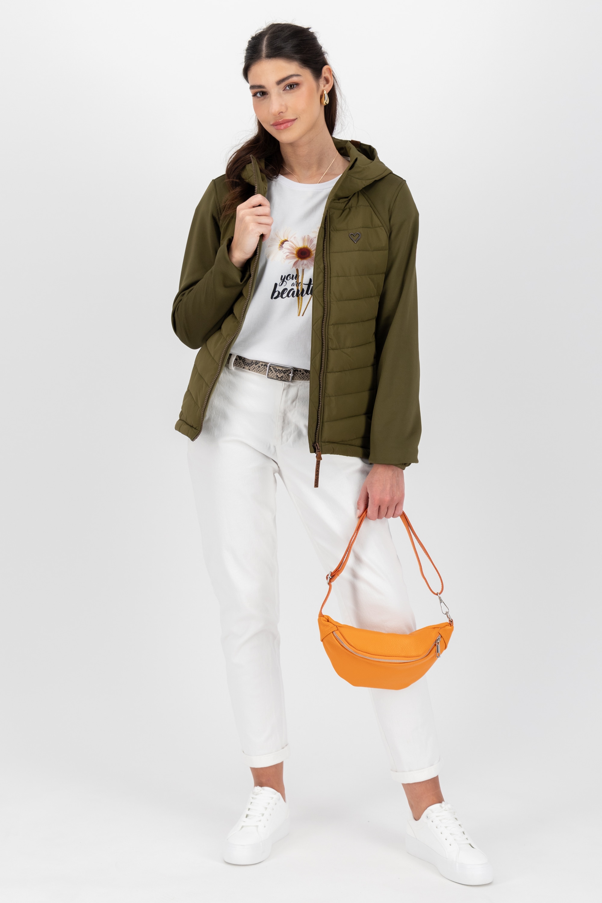 Alife & Kickin Veste hybride »SoleneAKA« mit Kapuze mit Kapuze und gestepptem Body