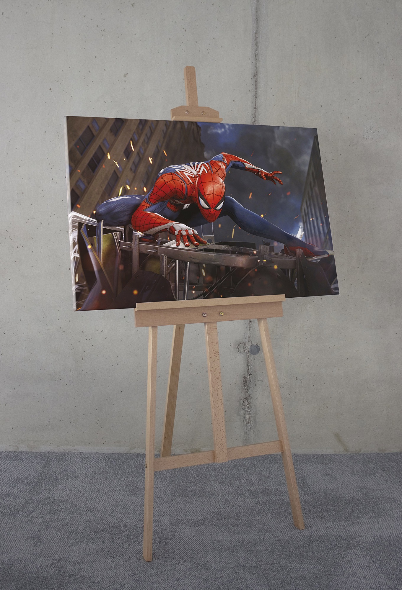 Komar Leinwandbild »Marvel Spider-Man Landing« Disney 1 Stk. tlg. 90 x 60 cm (Breite x Höhe) - Kinderzimmer, Dekoration