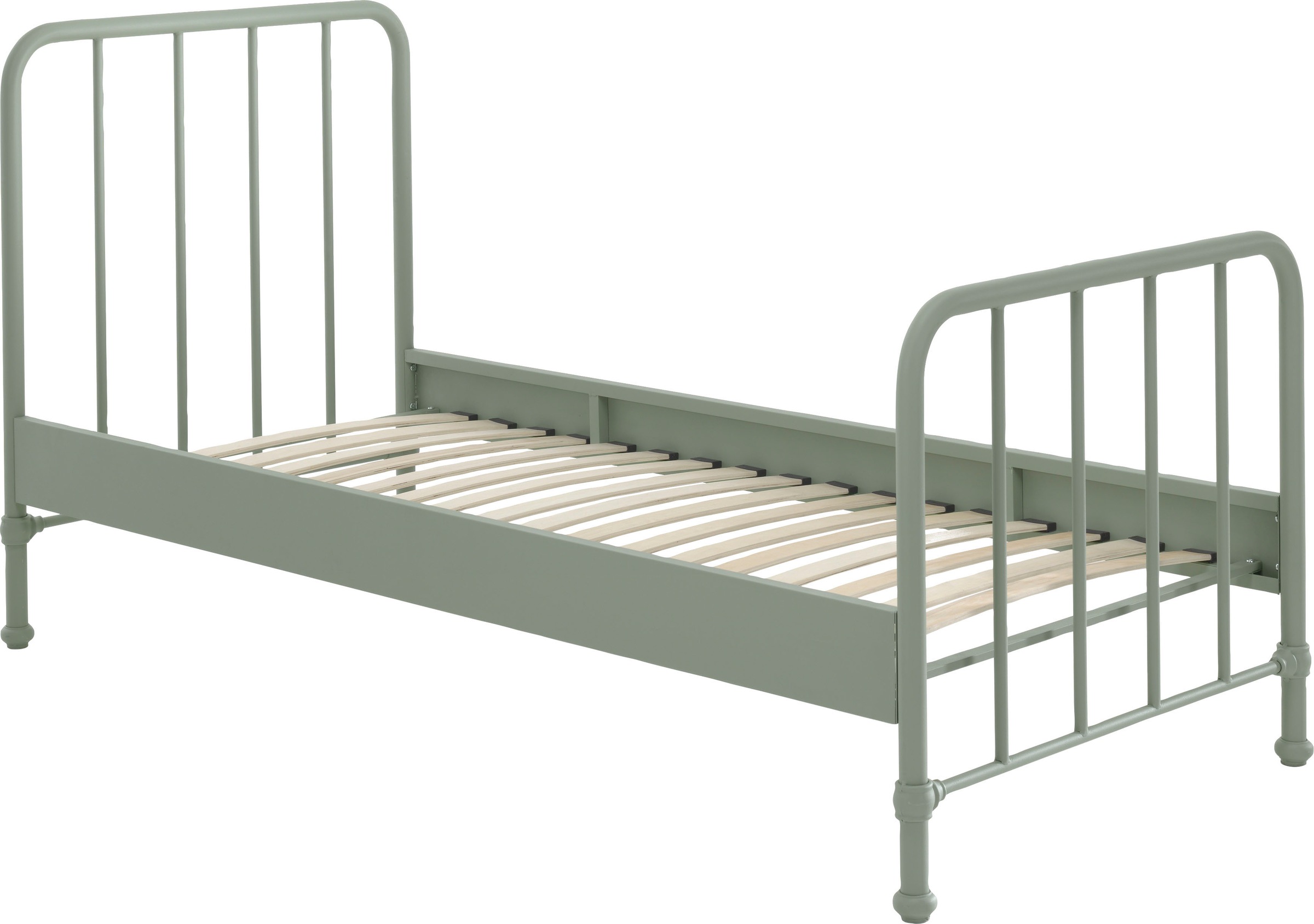 Vipack Lit pour adolescents »Bronxx, Einzelbett 90/200, sehr stabil, romantische Optik« L/H/P env. 96,5x110x206 cm, avec sommier à lattes, dégagement au sol,  surface thermolaquée, plusieurs couleurs au choix