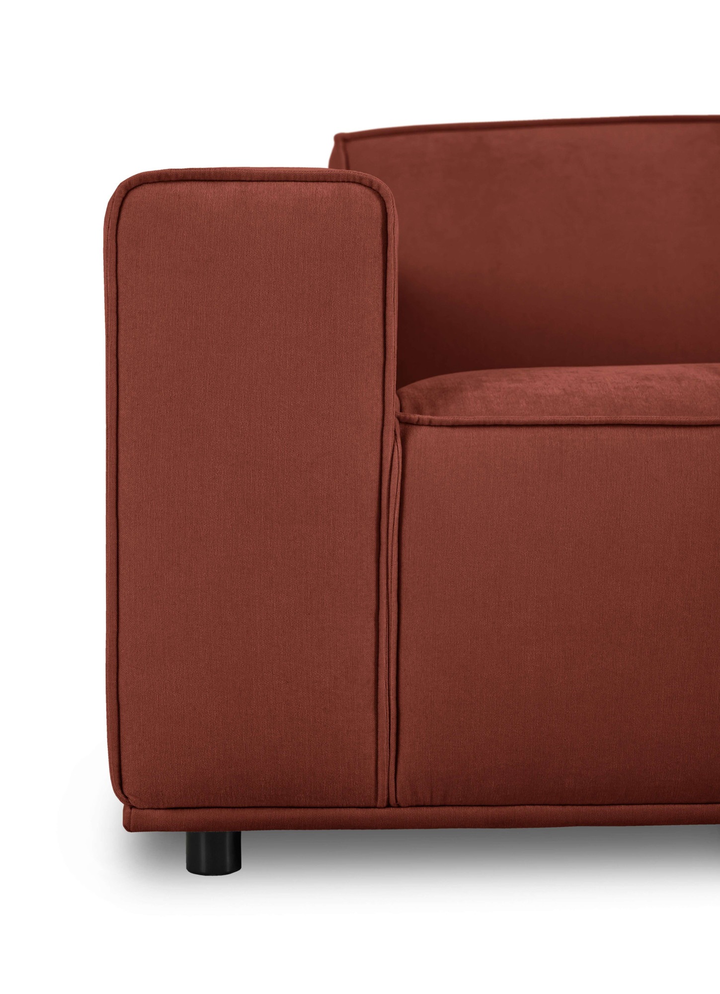 Home affaire 3-Sitzer »Avelin, 228 cm, Chenille, Struktur-Boucle« mit Wellenunterfederung, Kedernaht, bodentief, Skandi-Design