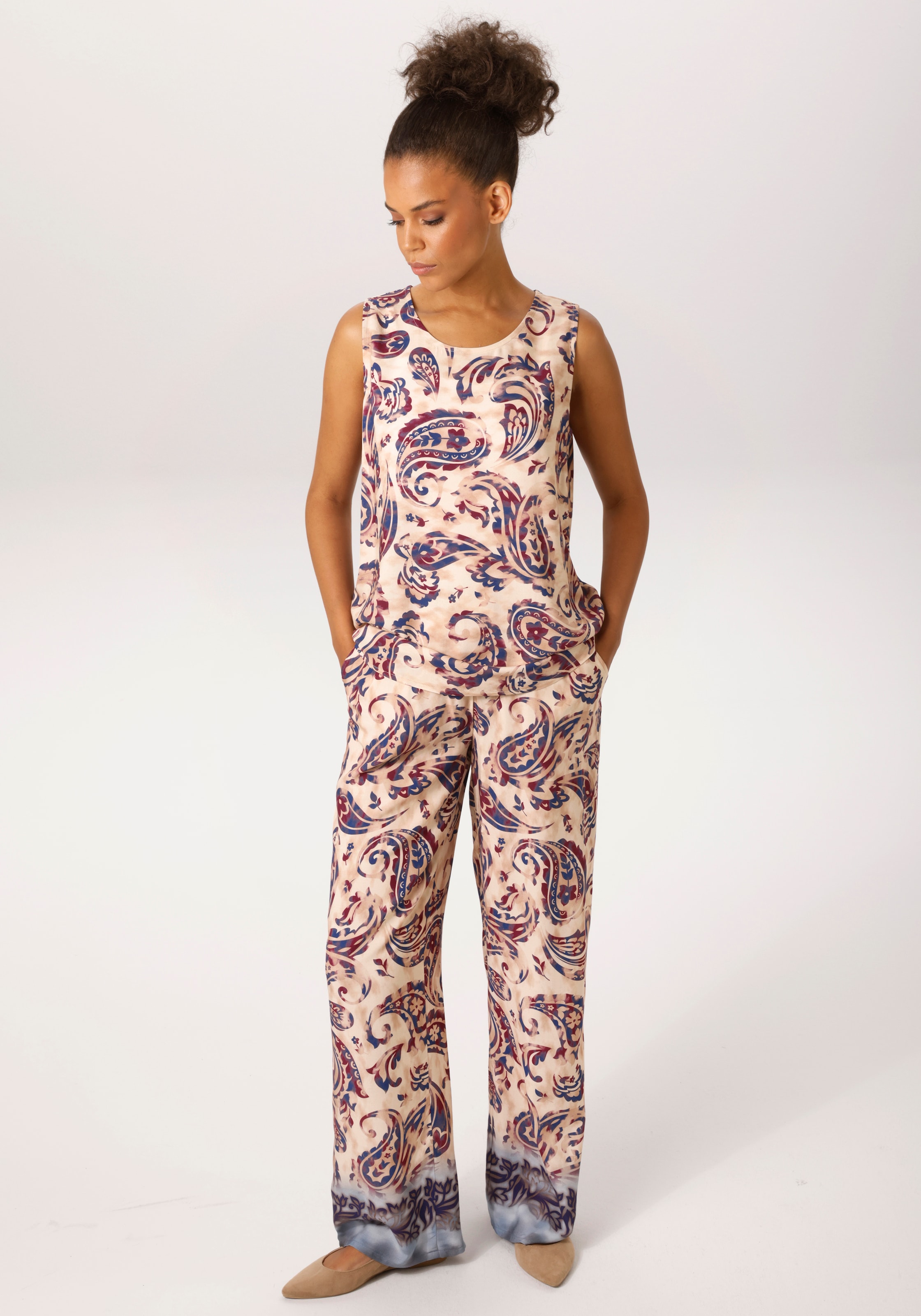 Aniston CASUAL Top chemisier mit trendigem Paisley-Muster - jedes Teil ein Unikat - NEUE KOLLEKTION