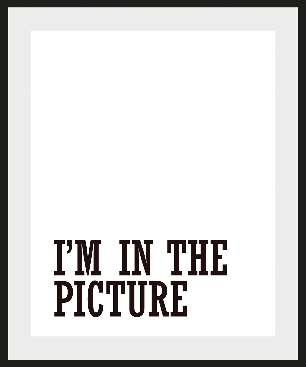 queence Image »I'M IN THE PICTURE« 1 cuis tlg. HD Premium Poster-Druck inkl. Holzrahmen
