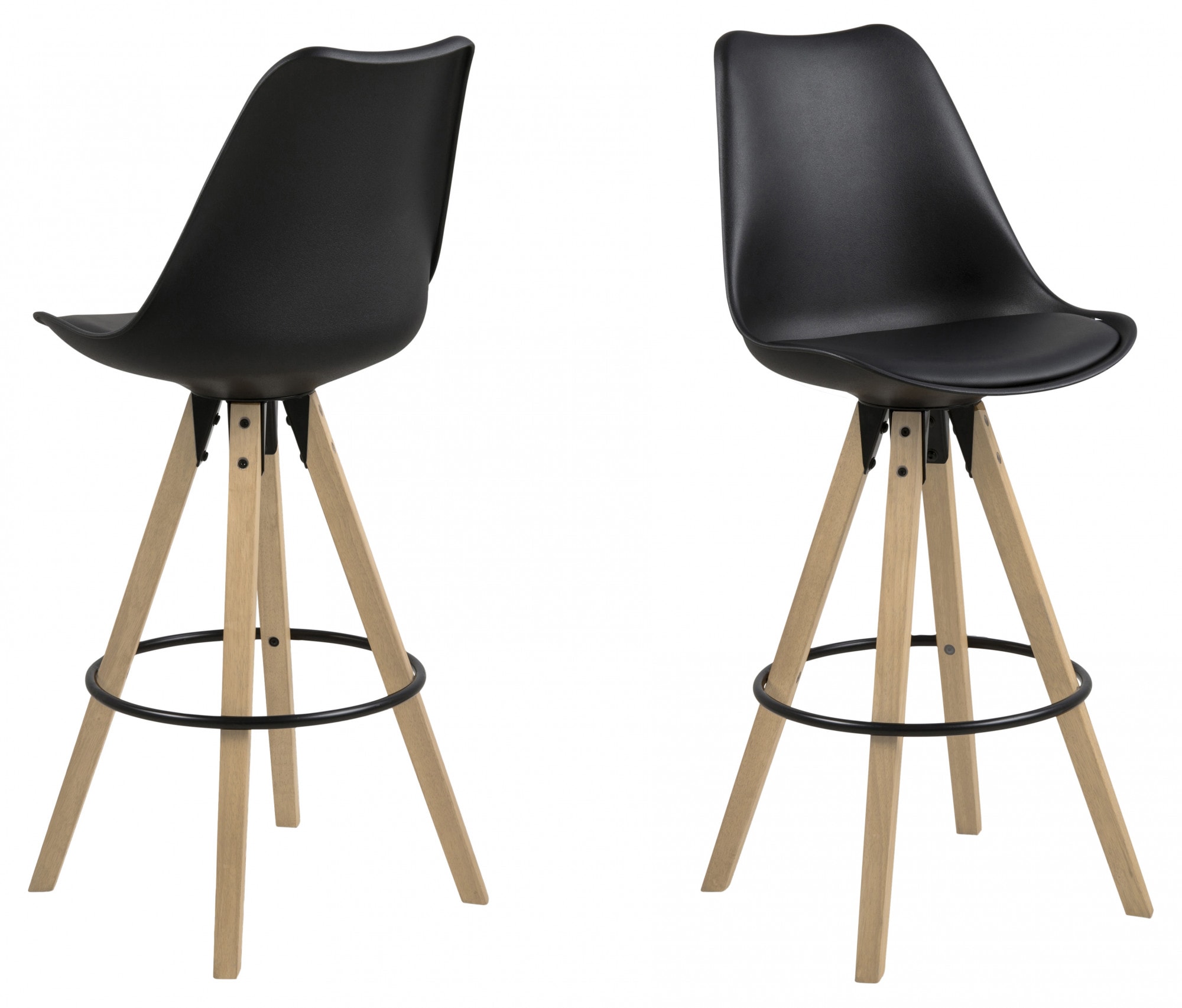 ACTONA GROUP Tabouret de bar »Dian« Ensemble, 2 cuis tlg. Tabouret de bar, assise organique avec coussin, repose-pieds