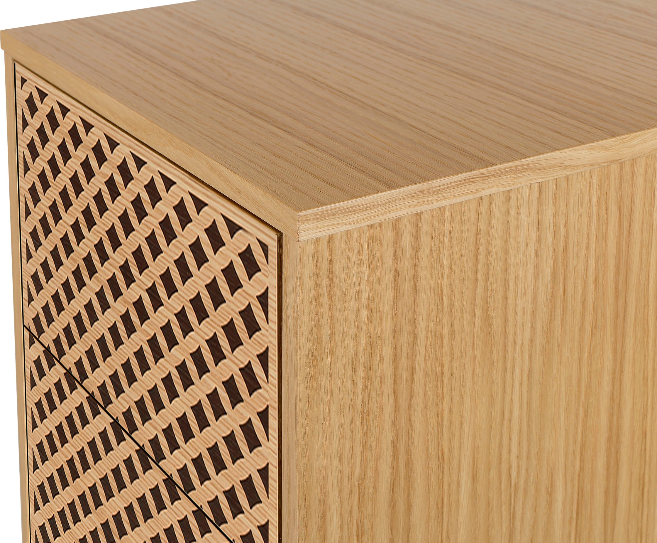 Woodman Commode haute im skandinavischen Design, mit besonderem Print, FSC®