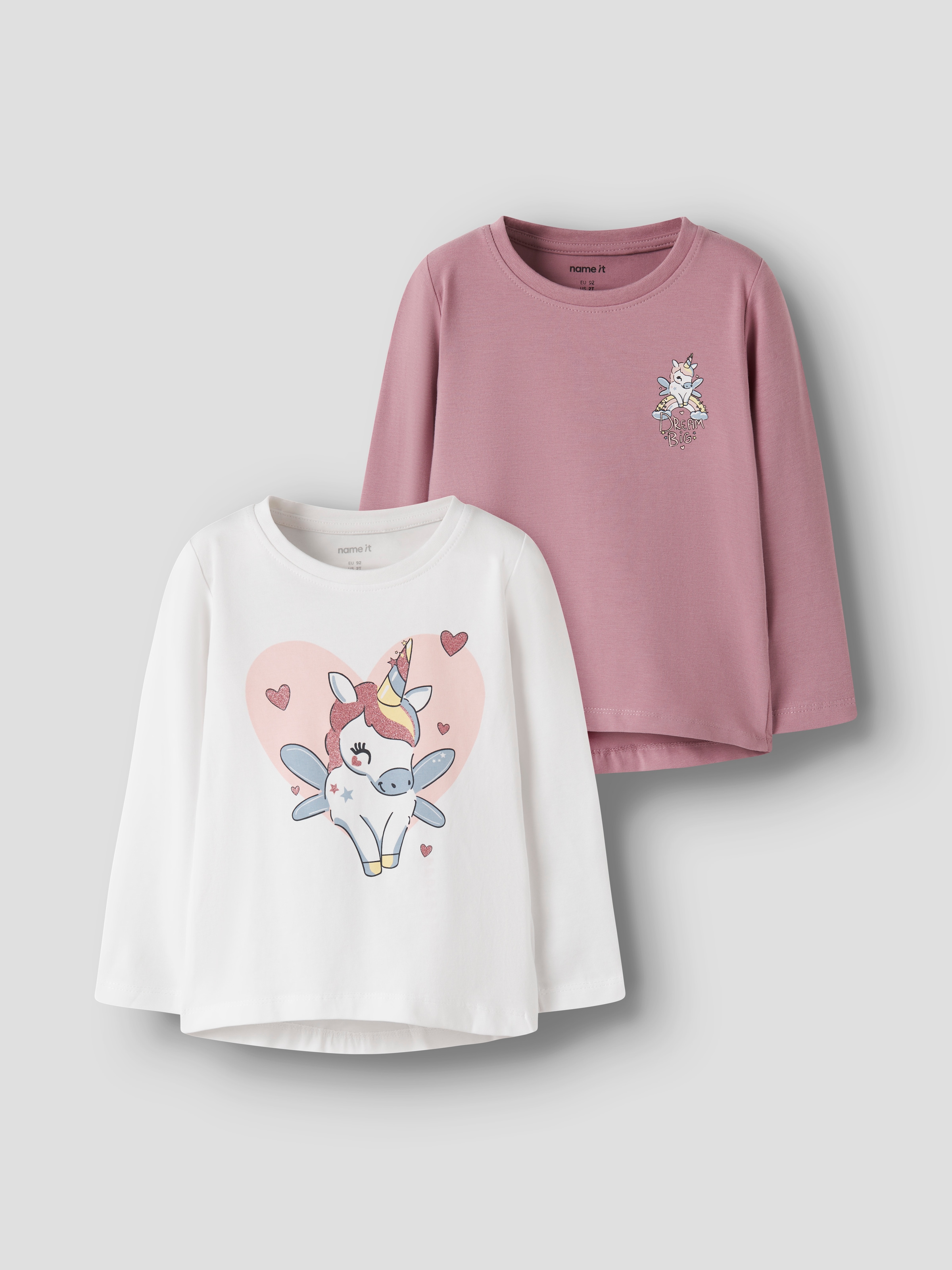 Name It T-Shirt »NMFVIX 2P  LS TOP« Packung, 2er-Pack, 2 Baumwollmischung, Druck