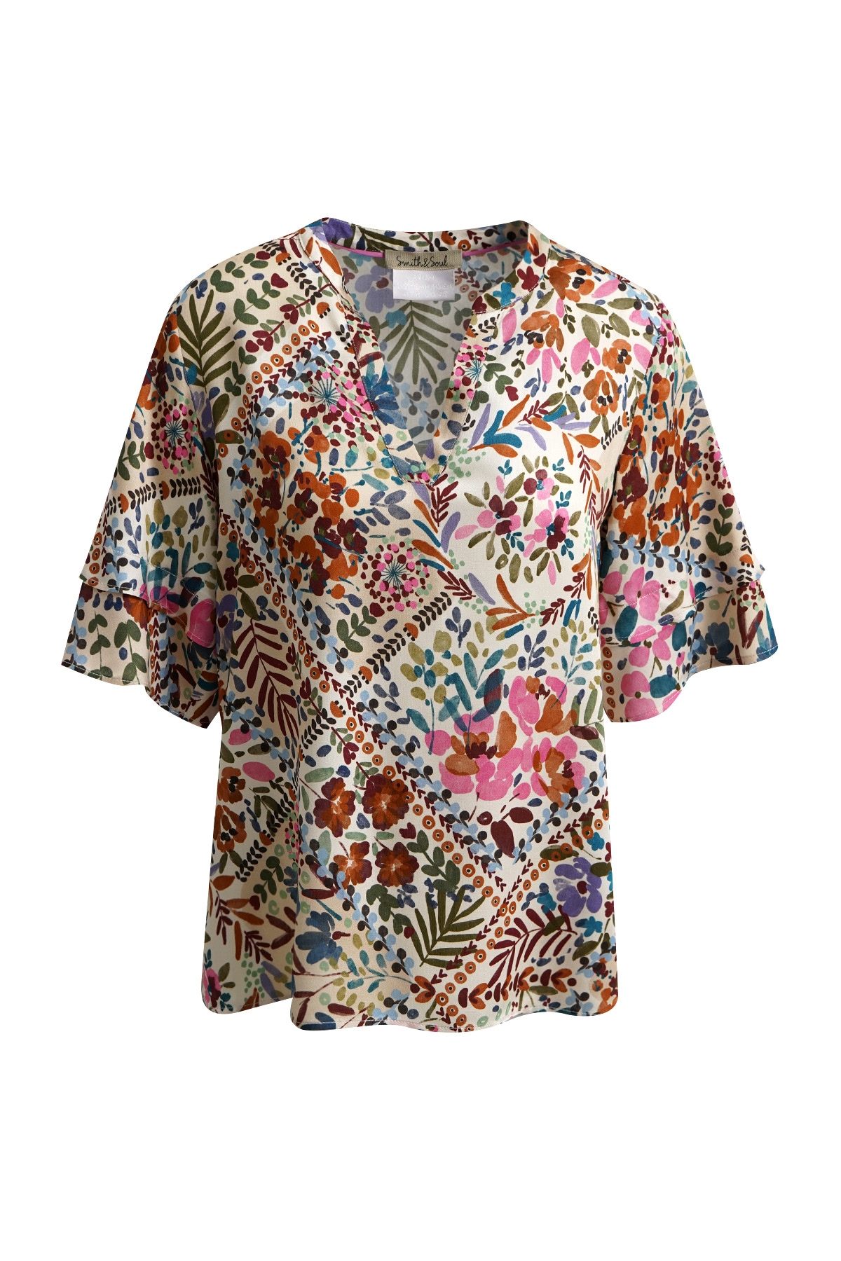 Smith & Soul Blouse à manches courtes avec imprimé intégral