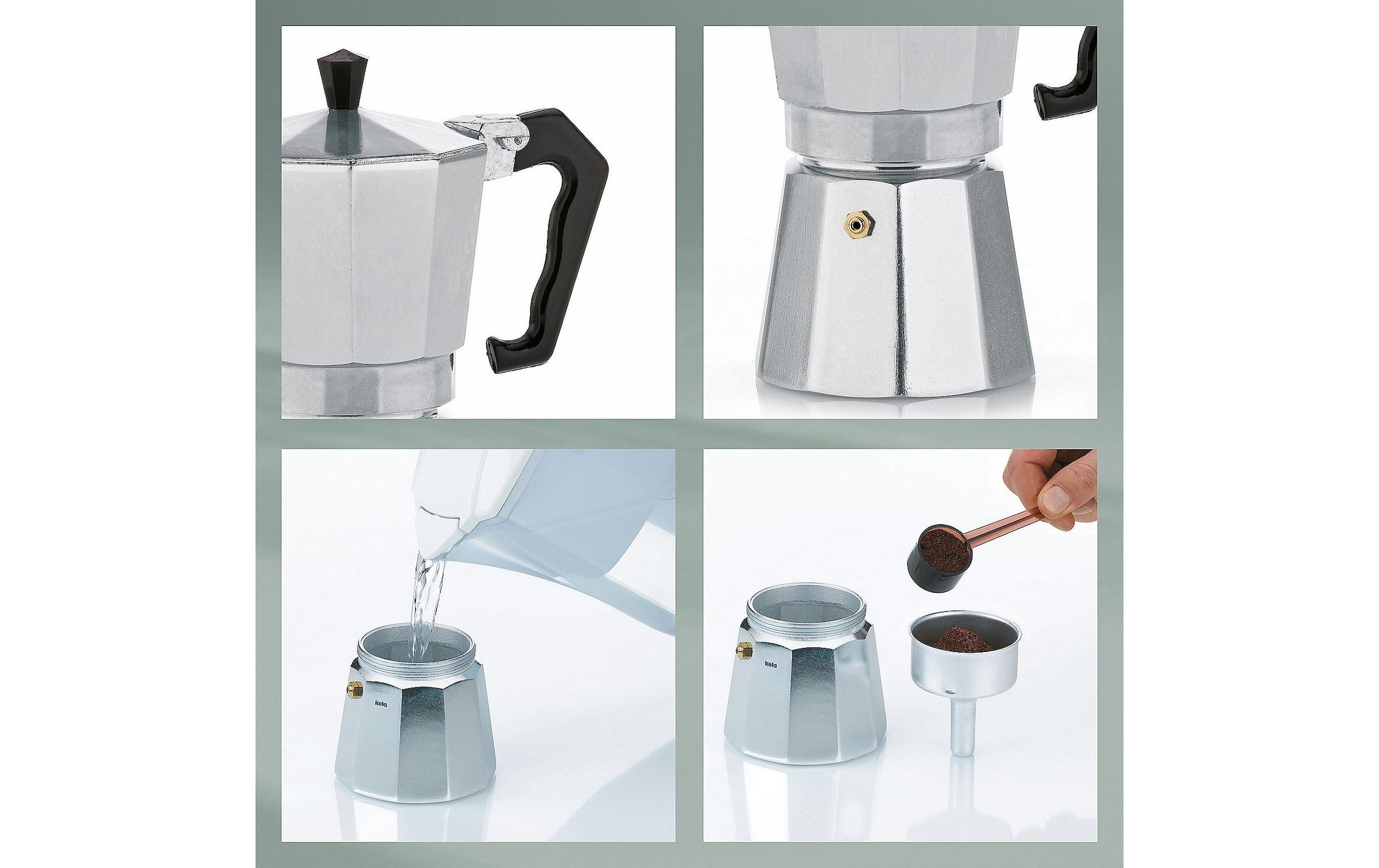kela Espressokocher »Italia 9 Tassen,«