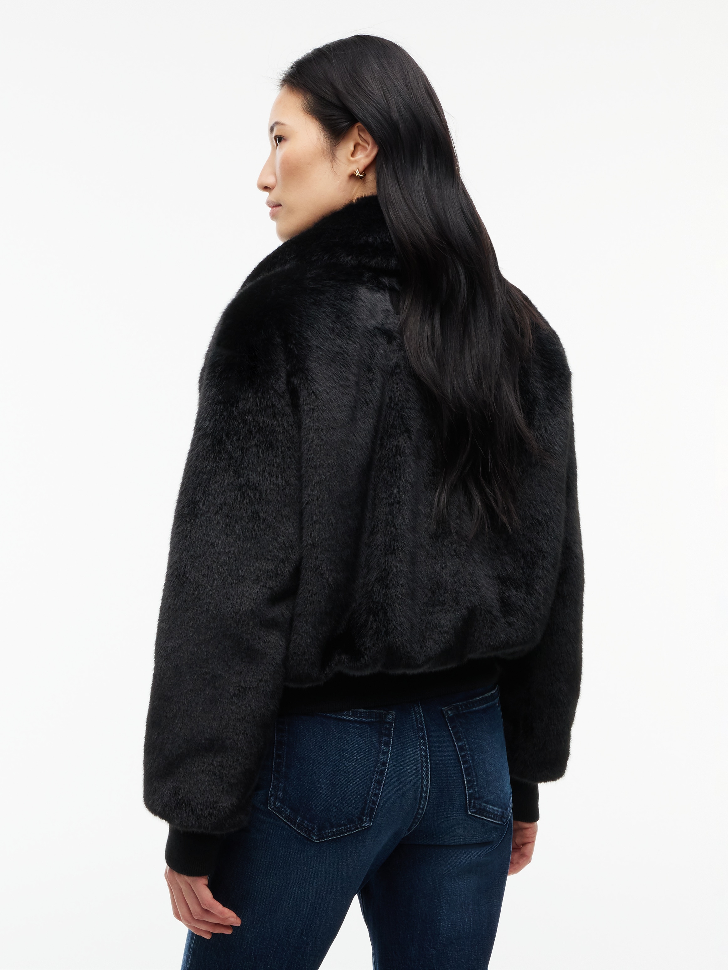 Tommy Jeans Veste courte »TJW FAUX FUR JACKET EXT« fibre synthétique, avec fausse fourrure