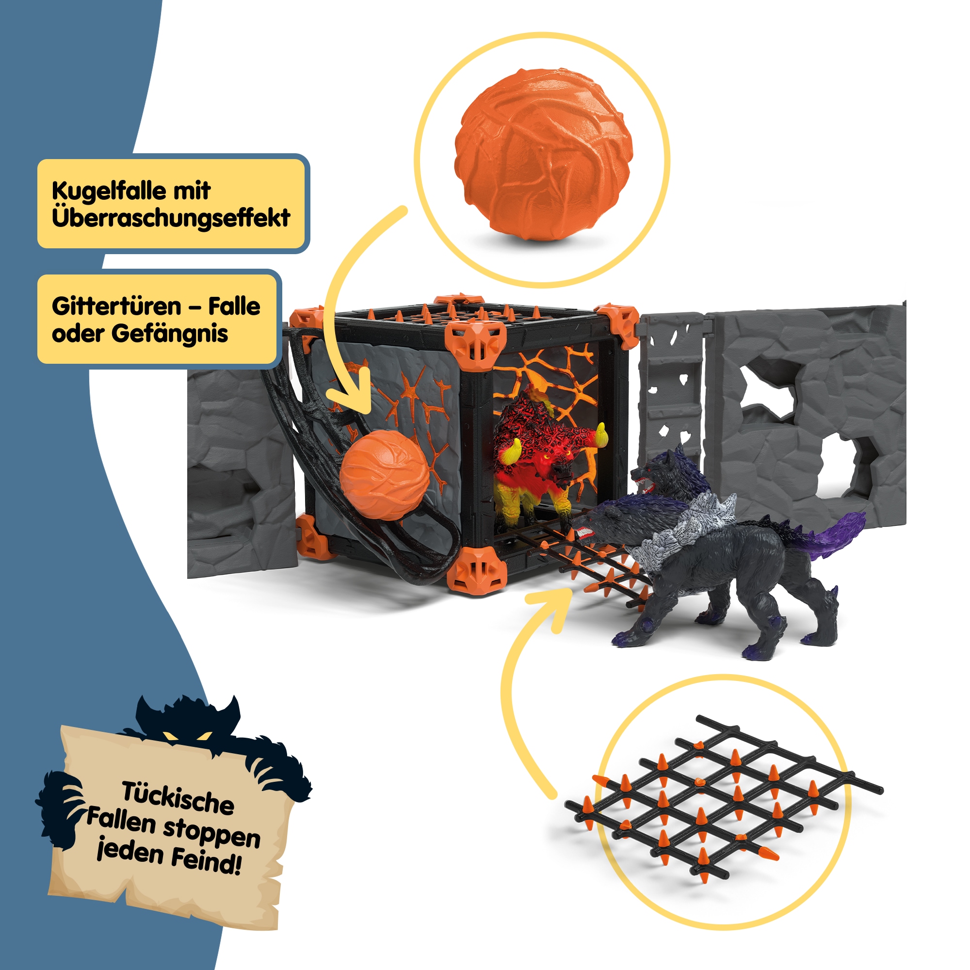 Schleich® Monde de jeu »ELDRADOR® CREATURES, BattleCave Arena: Lava vs. Schatten (42673)«