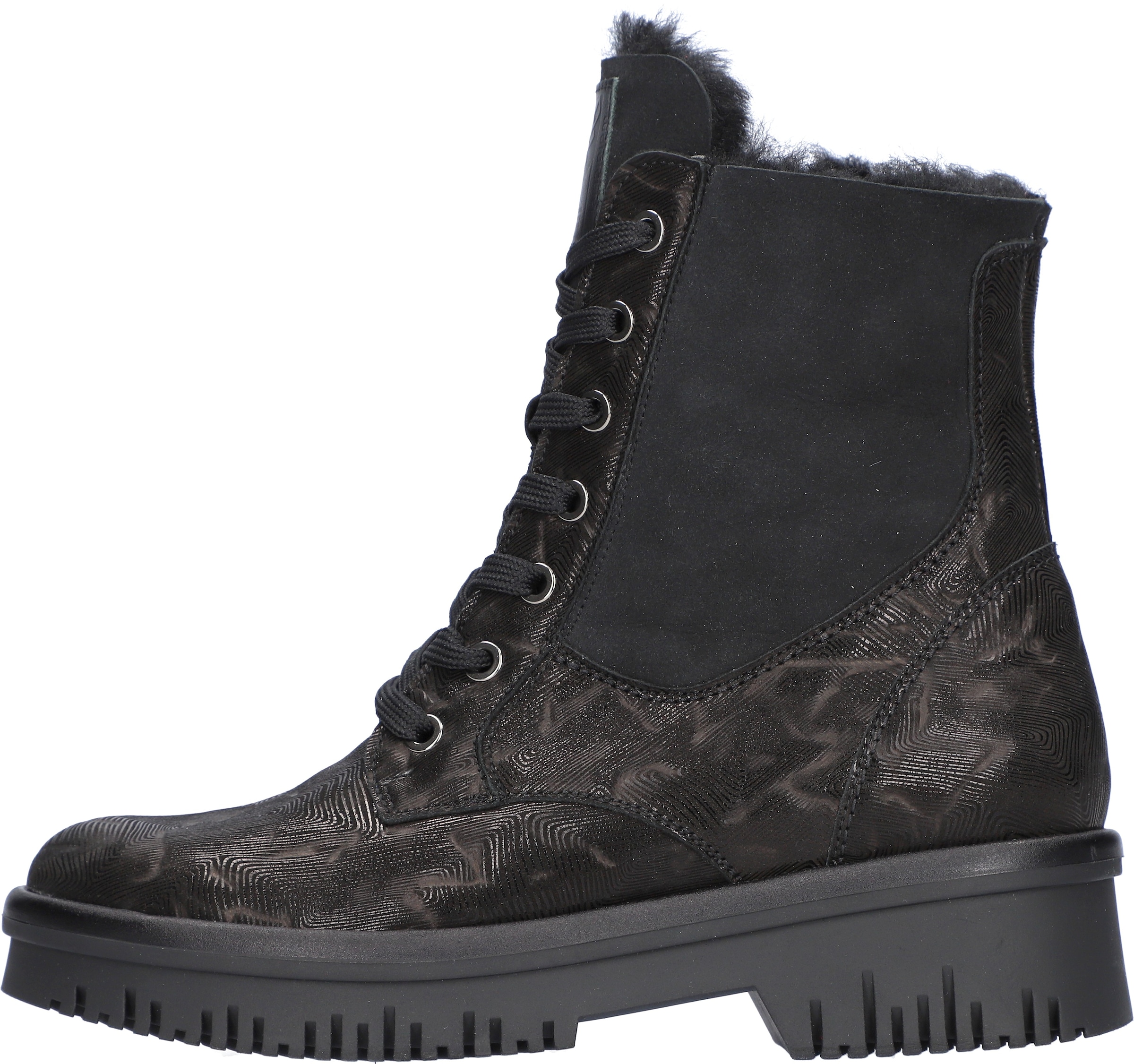 Waldläufer Bottes d'hiver »H-ALEA«  Bottes d'hiver, bottines à plateforme, avec embossage, largeur H