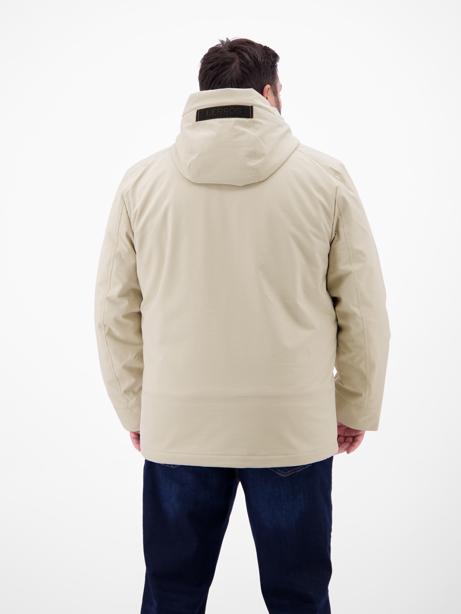 LERROS Veste d'extérieur »LERROS Herren Struktur-Blouson in Übergrössen« mit Kapuze Wasser- und windabweisend