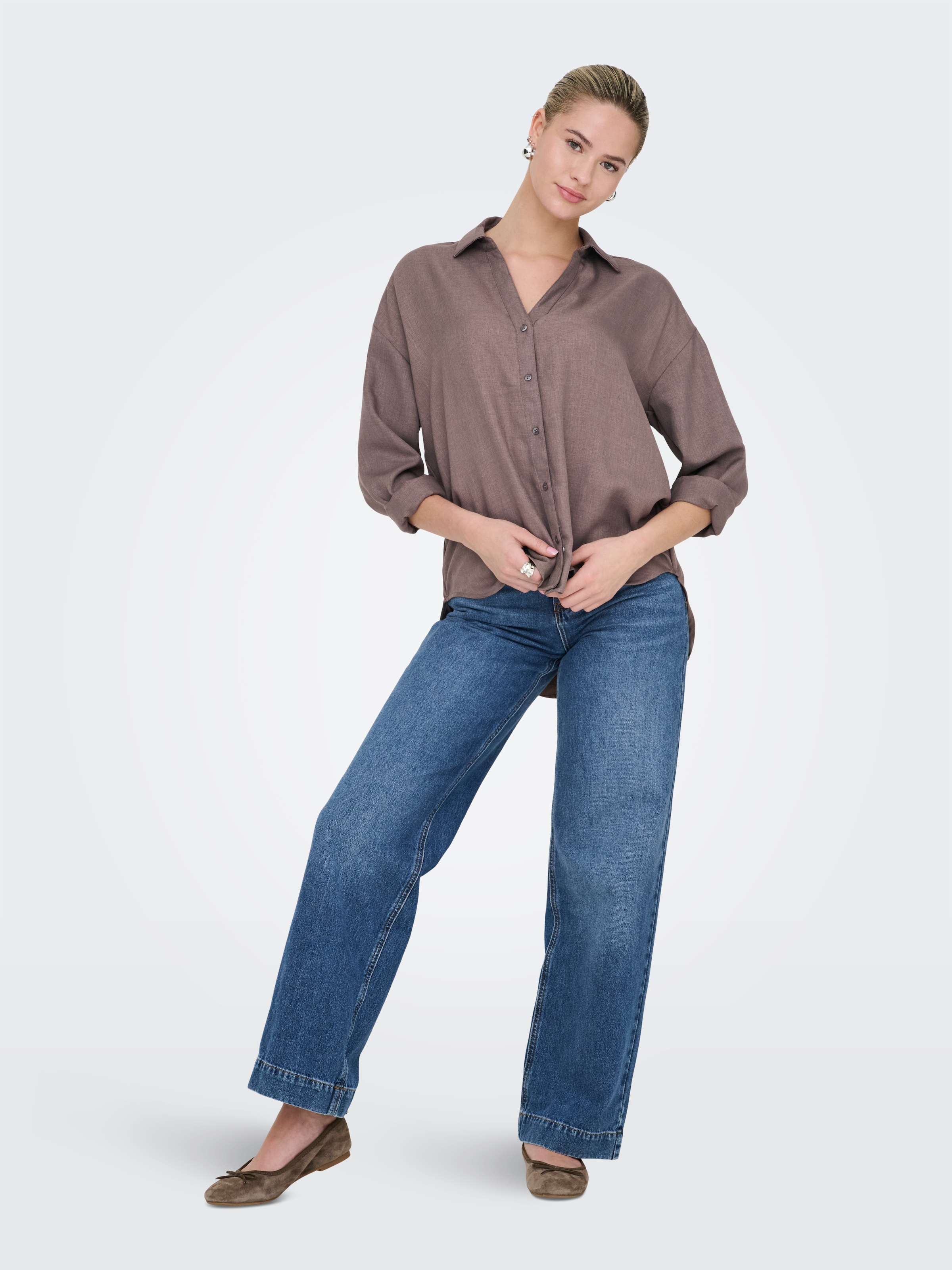 ONLY Blouse chemise »ONLHARRIET LIFE L/S SHIRT WVN«