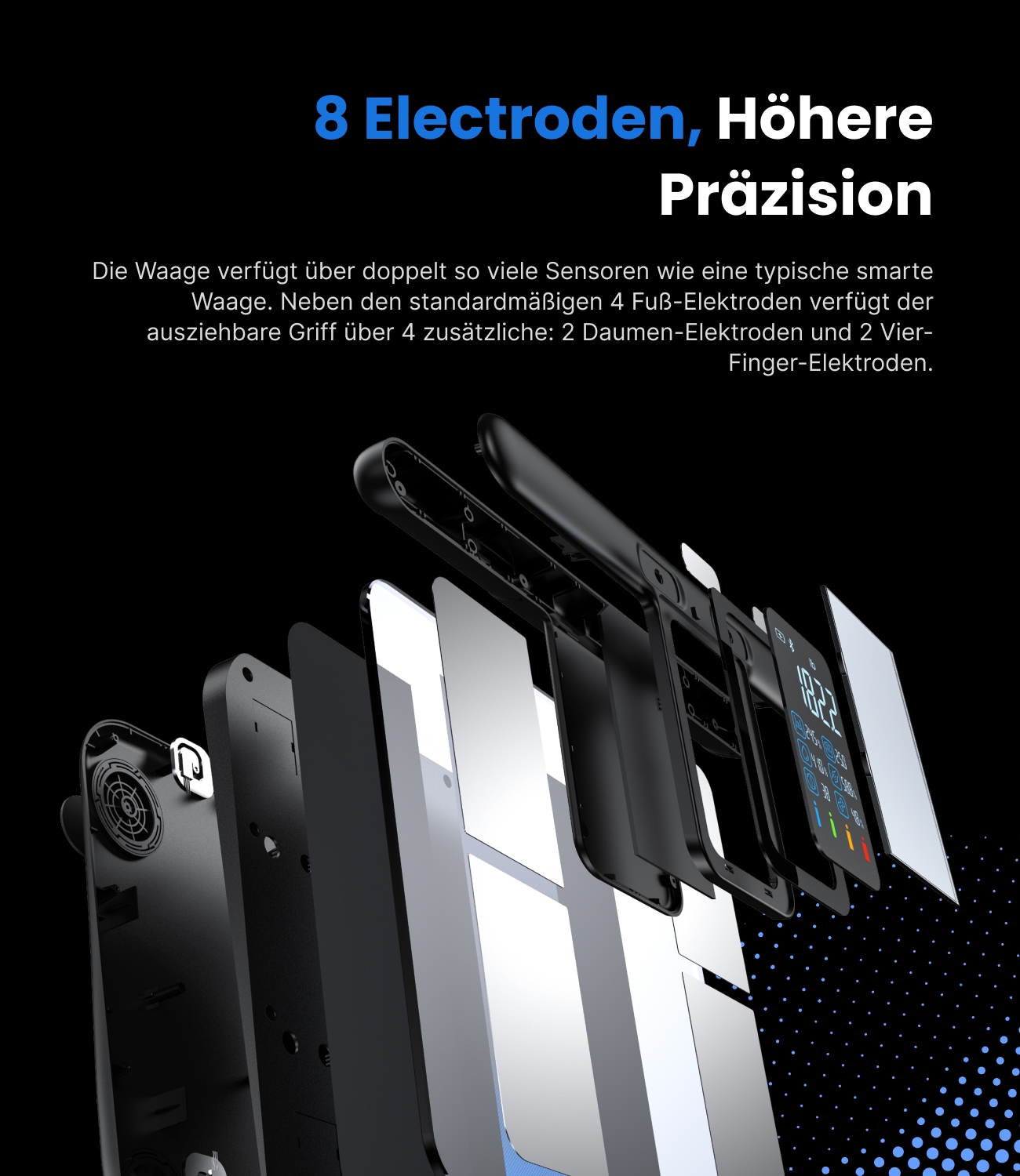 Renpho Pèse-personne d'analyse corporelle »Morpho Scan Körperanalysewaage« Mehrere Messungen und umfassende Gesundheitsanalyse