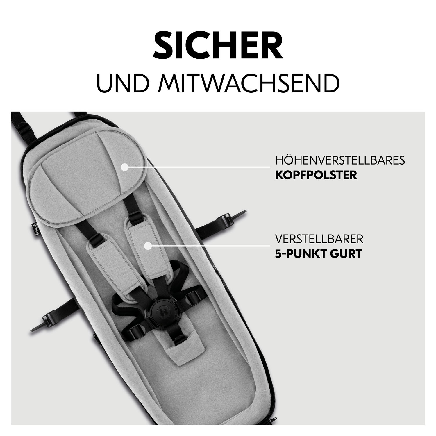 Hauck Fahrradkinderanhänger »Baby Lounger  2 Grey« mit Beindecke