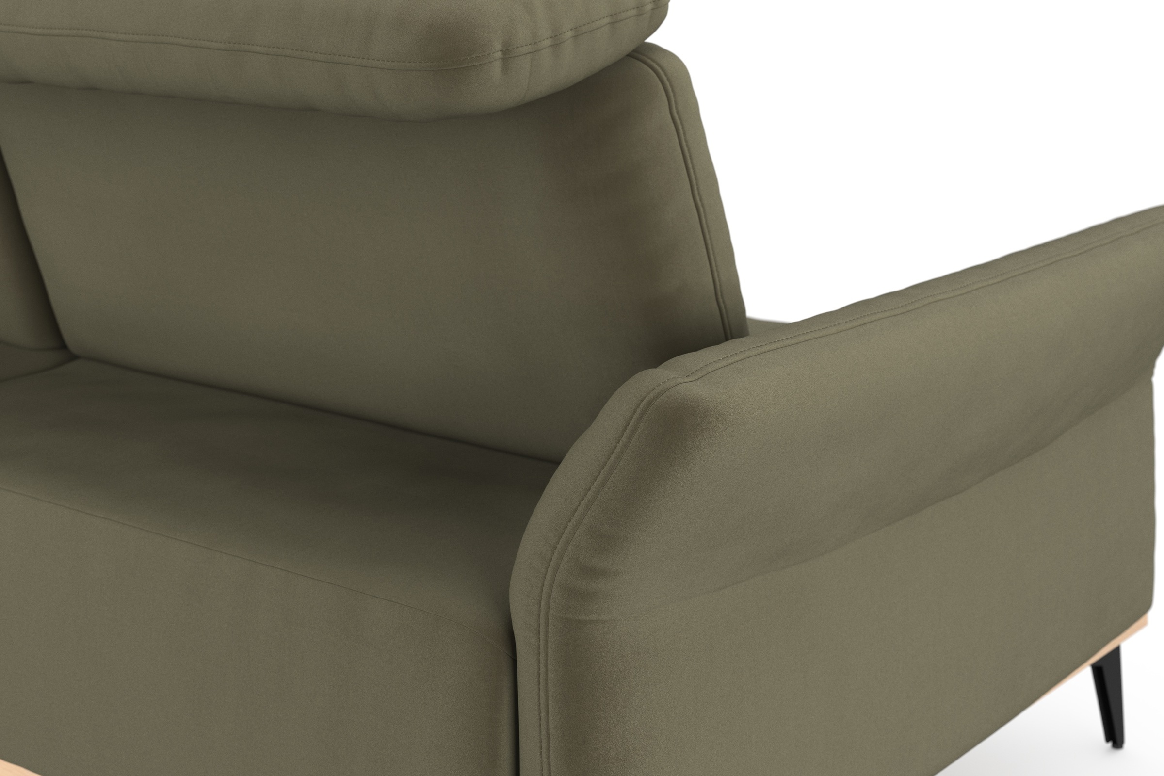 Home affaire Canapé d'angle »Fjord L-Form« massiv, wahlweise mit Armlehnfunktion, Kopf- Sitztiefenverstellung