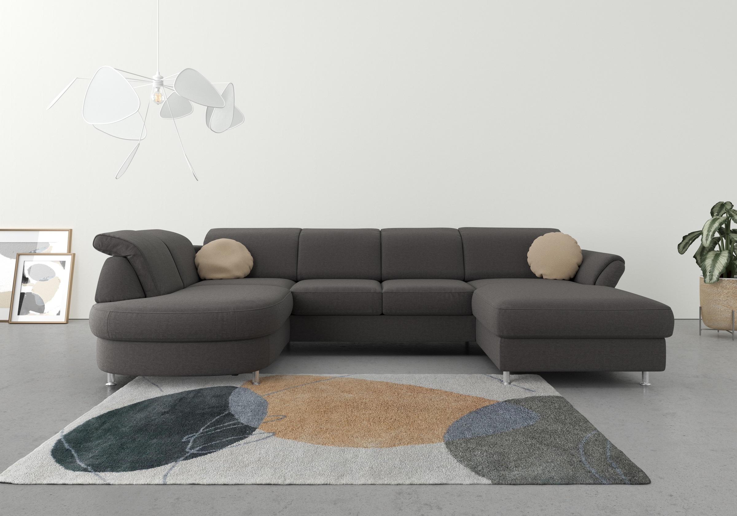 sit&more Paysage de salon »Apulia U-Form« wahlweise Bettfunktion, Bettkasten und Kopf- und Armteilverstellung